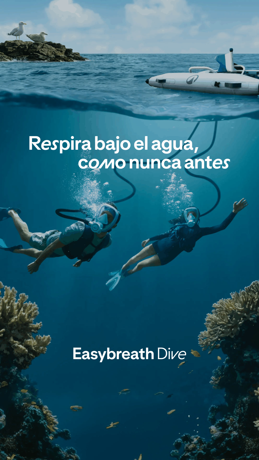 Decathlon España Facebook ad: Descubre Easybreath Dive
