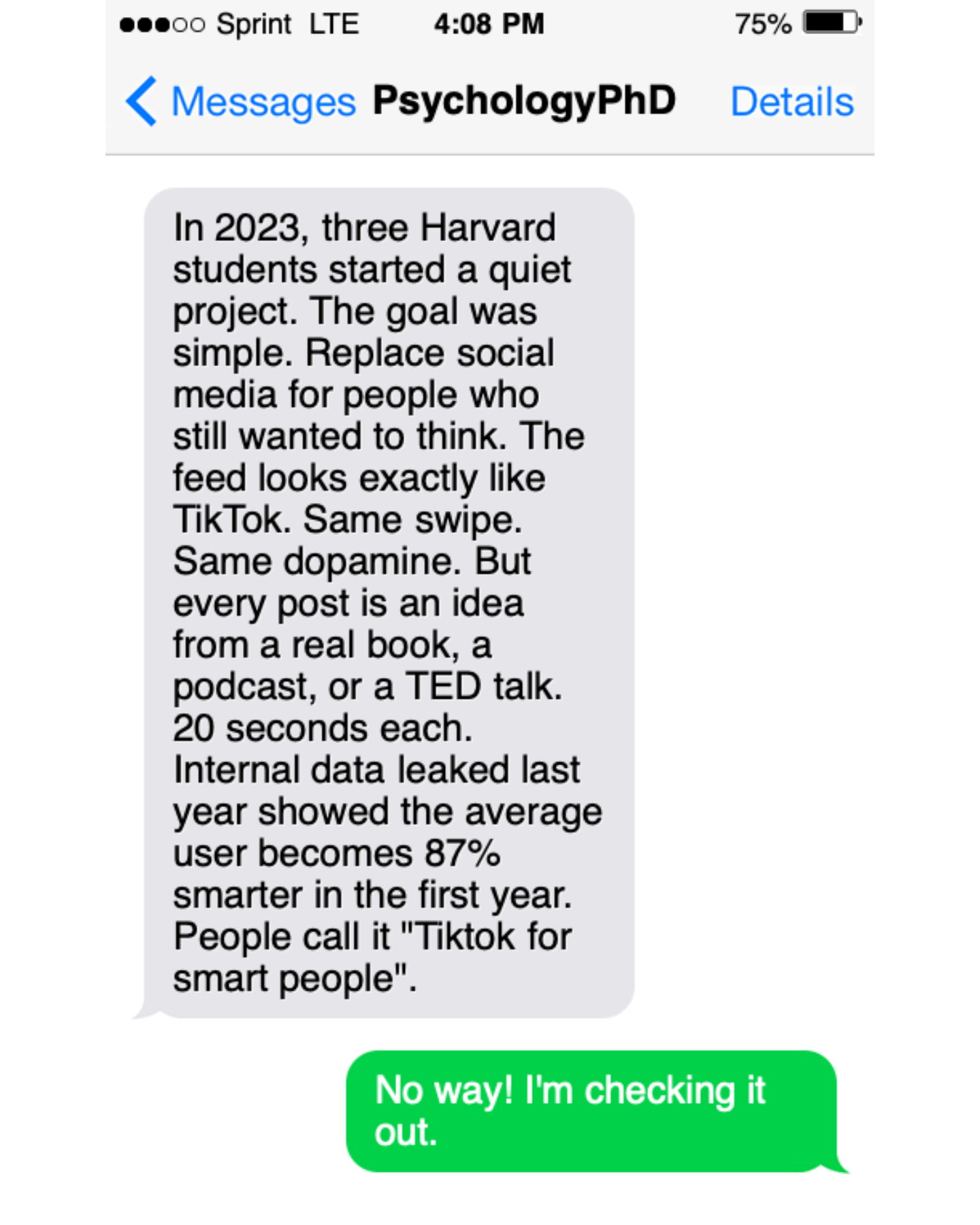 Deepstash Facebook ad