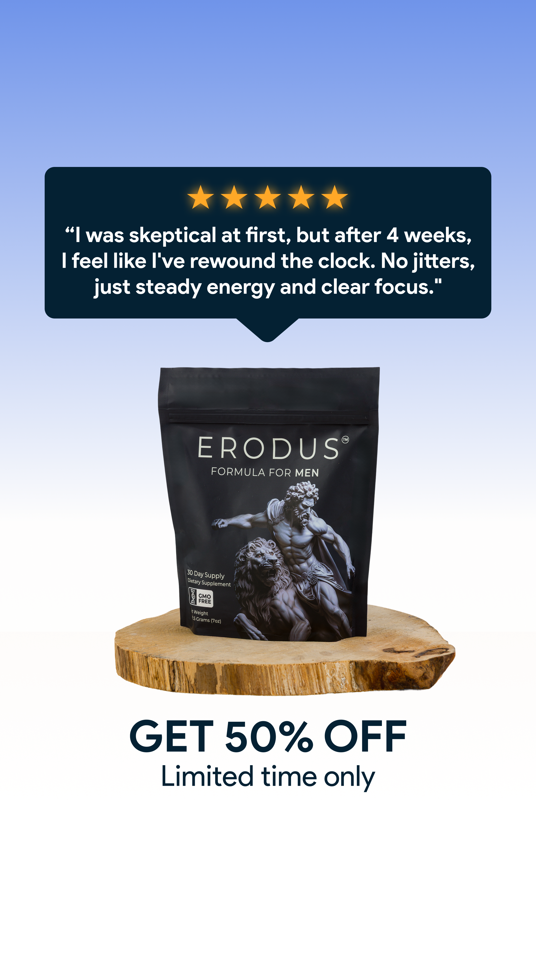 Erodus Formula For Men Facebook ad