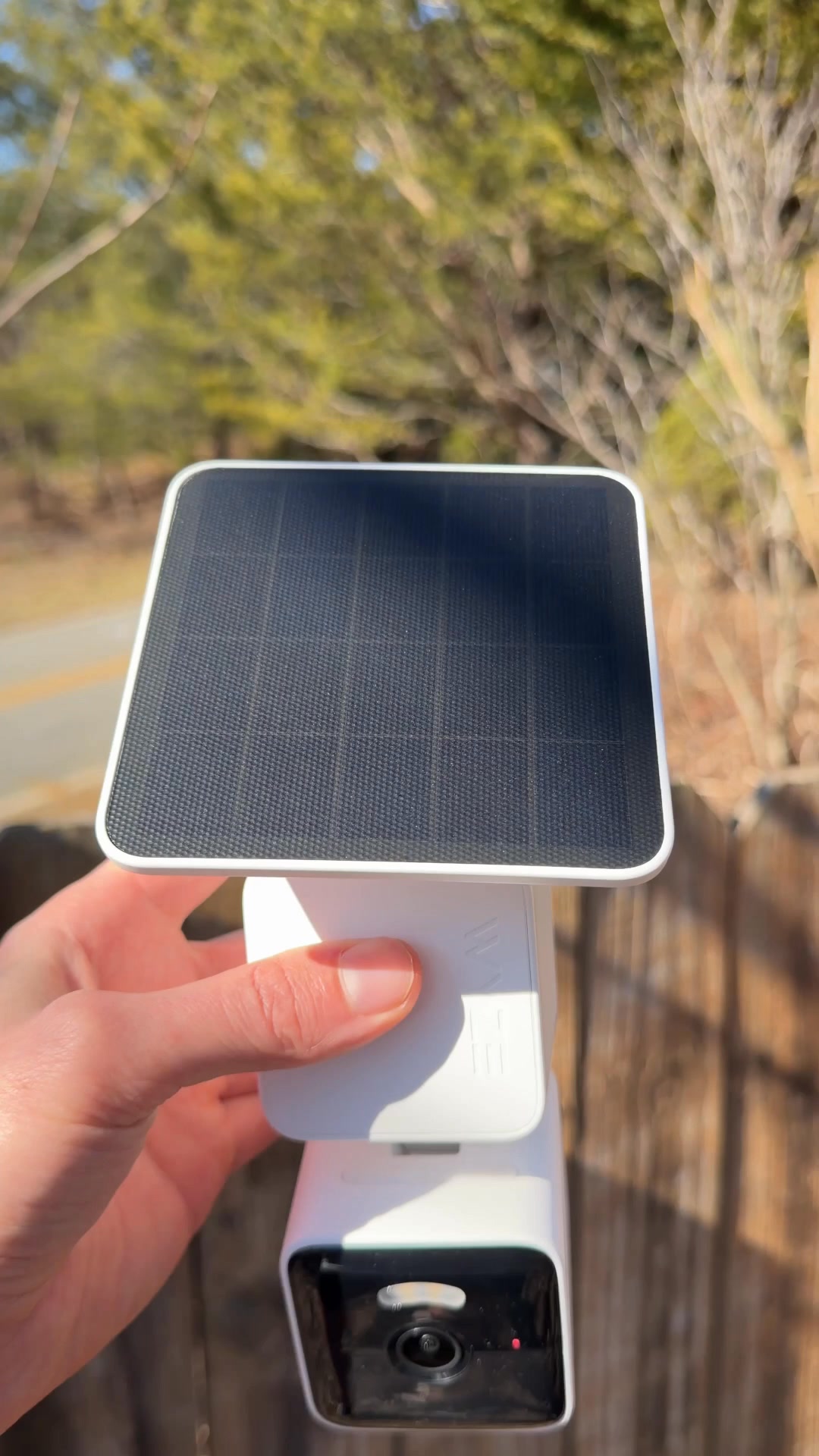 Wyze Facebook ad: Never Recharge Again-Solar Tracks!