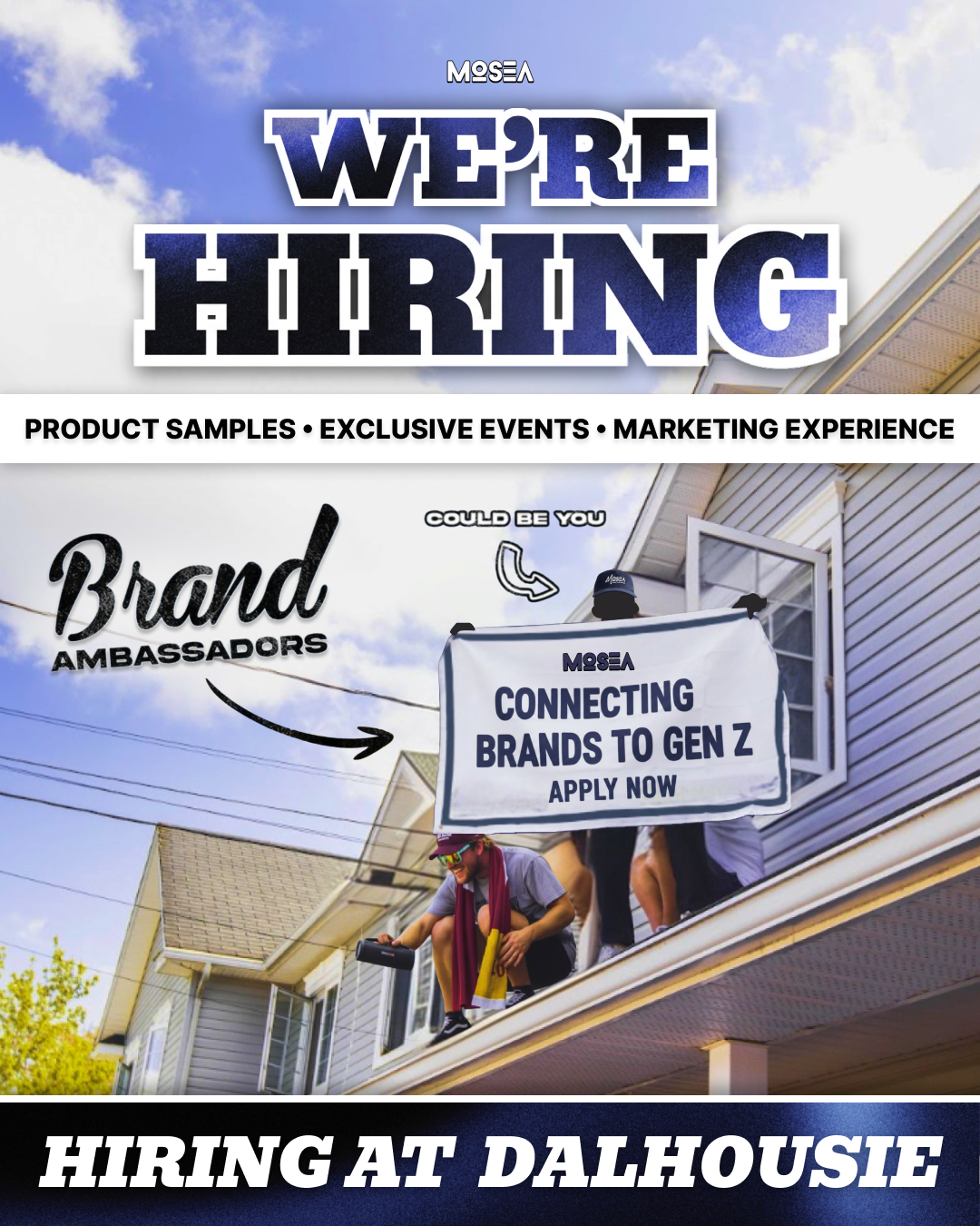 MOSEA Facebook ad: We're looking for students to represent top brands…