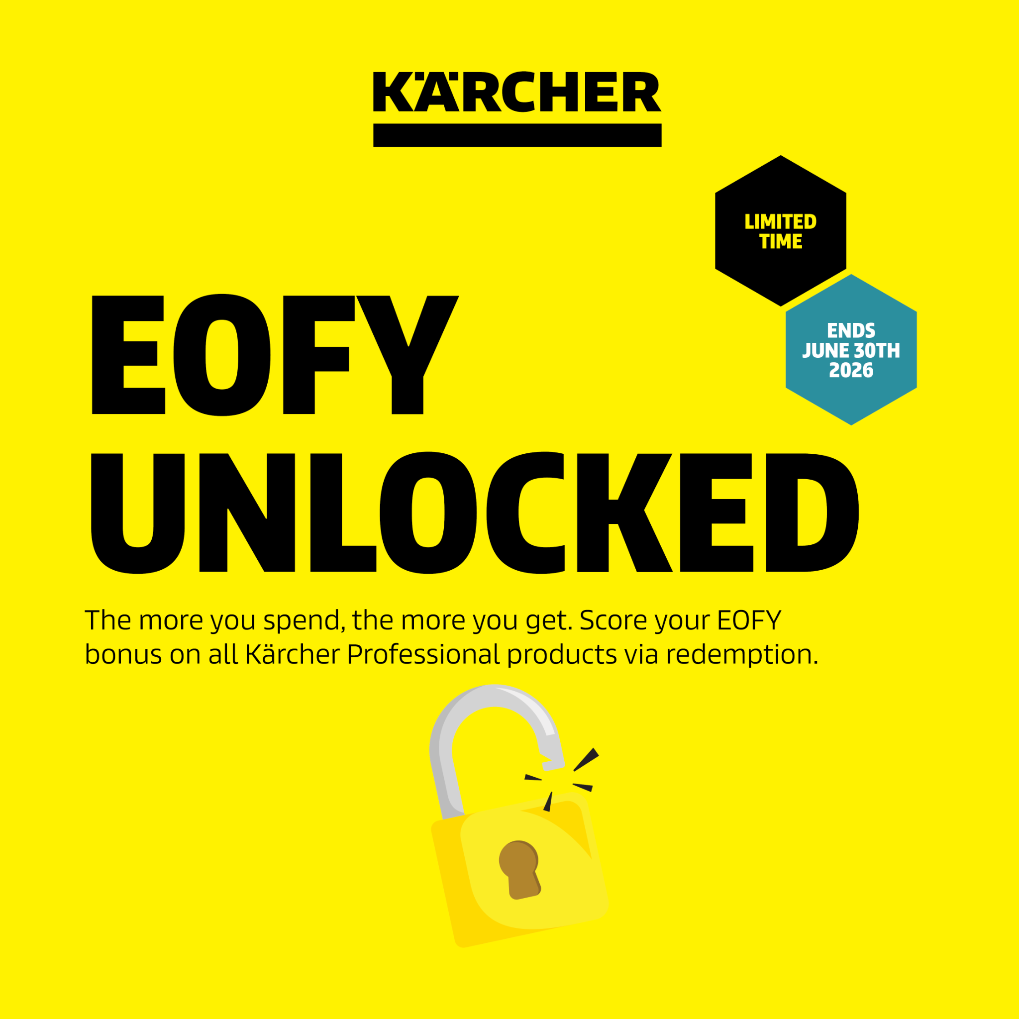 Kärcher Professional Facebook ad: Our EOFY redemption is now live!