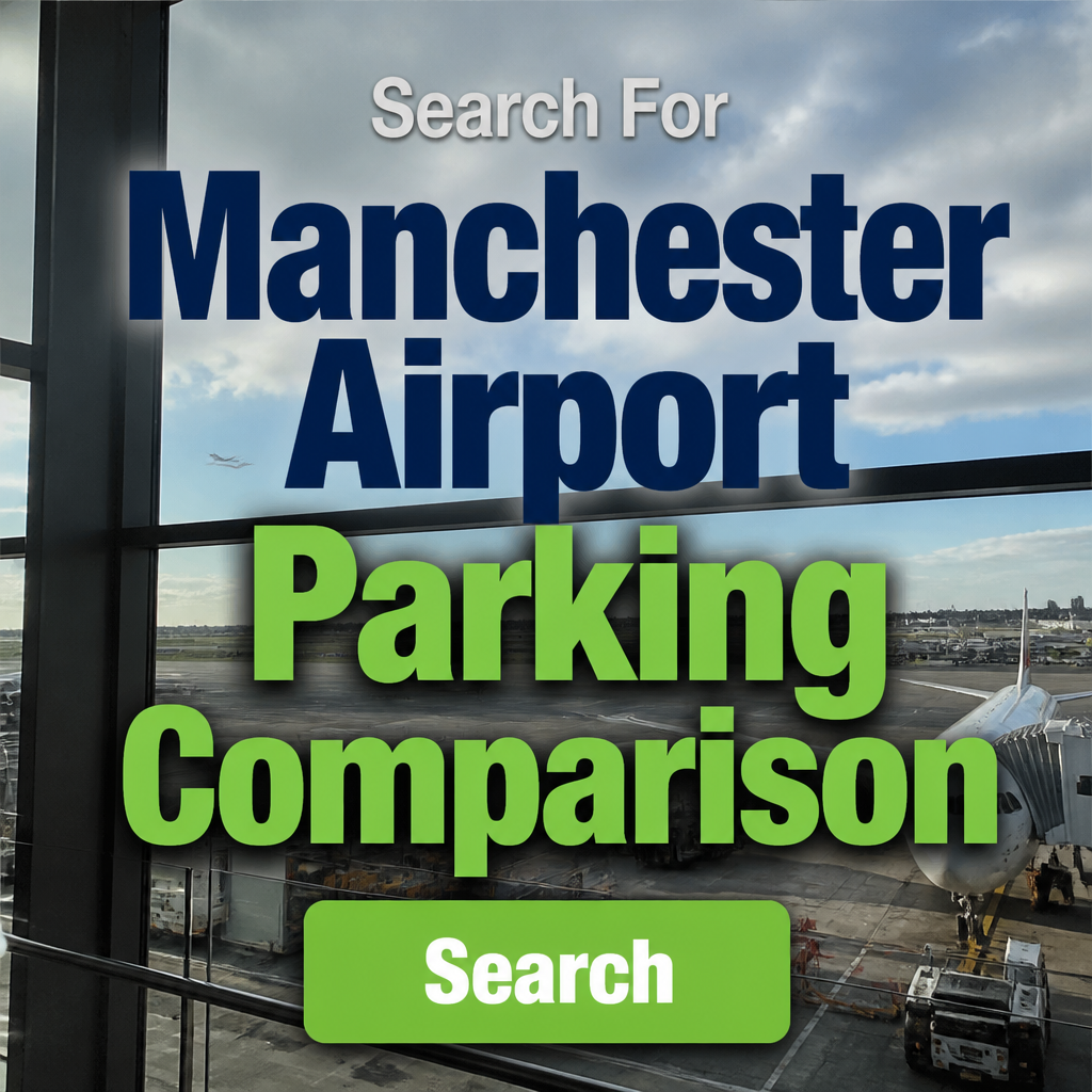 Essential Service Solutions Facebook ad: Search for Manchester Airport Parking Comparison