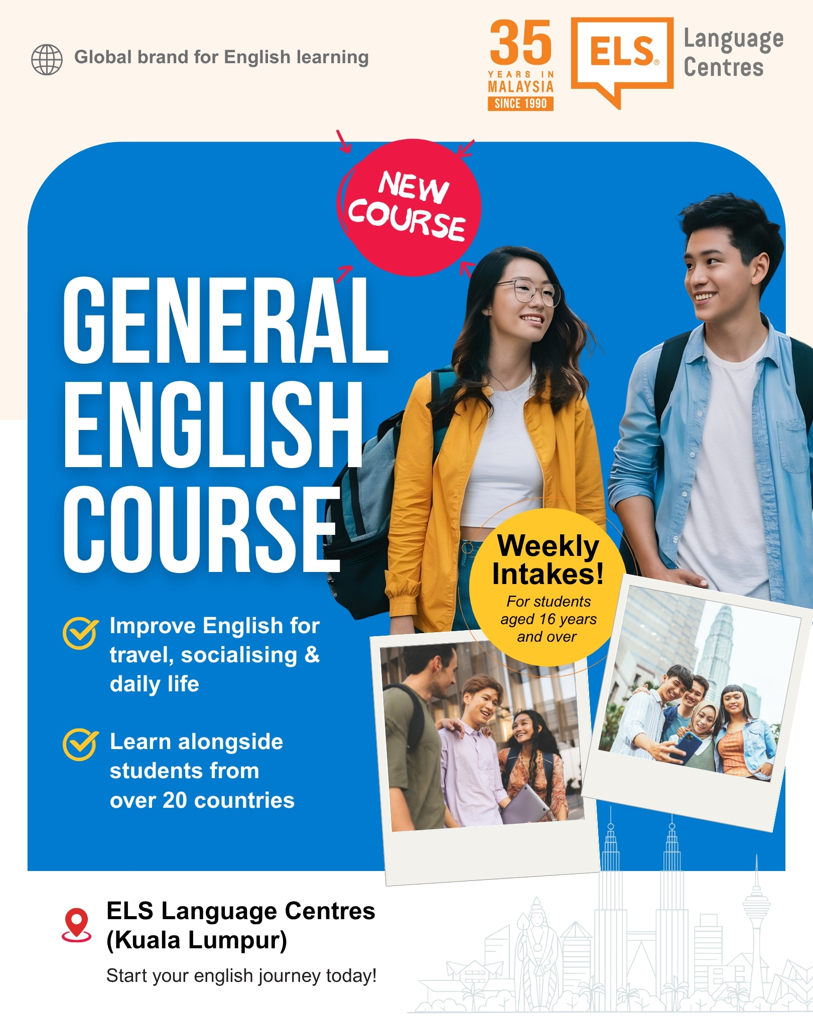 ELS Language Centres, Malaysia Facebook ad: English for Everyday Life