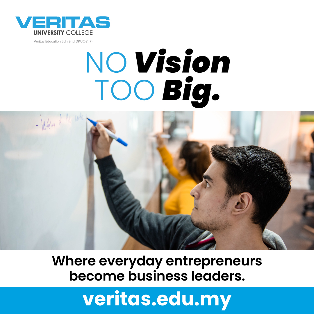 Brickfields Asia College (BAC) Facebook ad: Veritas University College offers flexible, fully online…