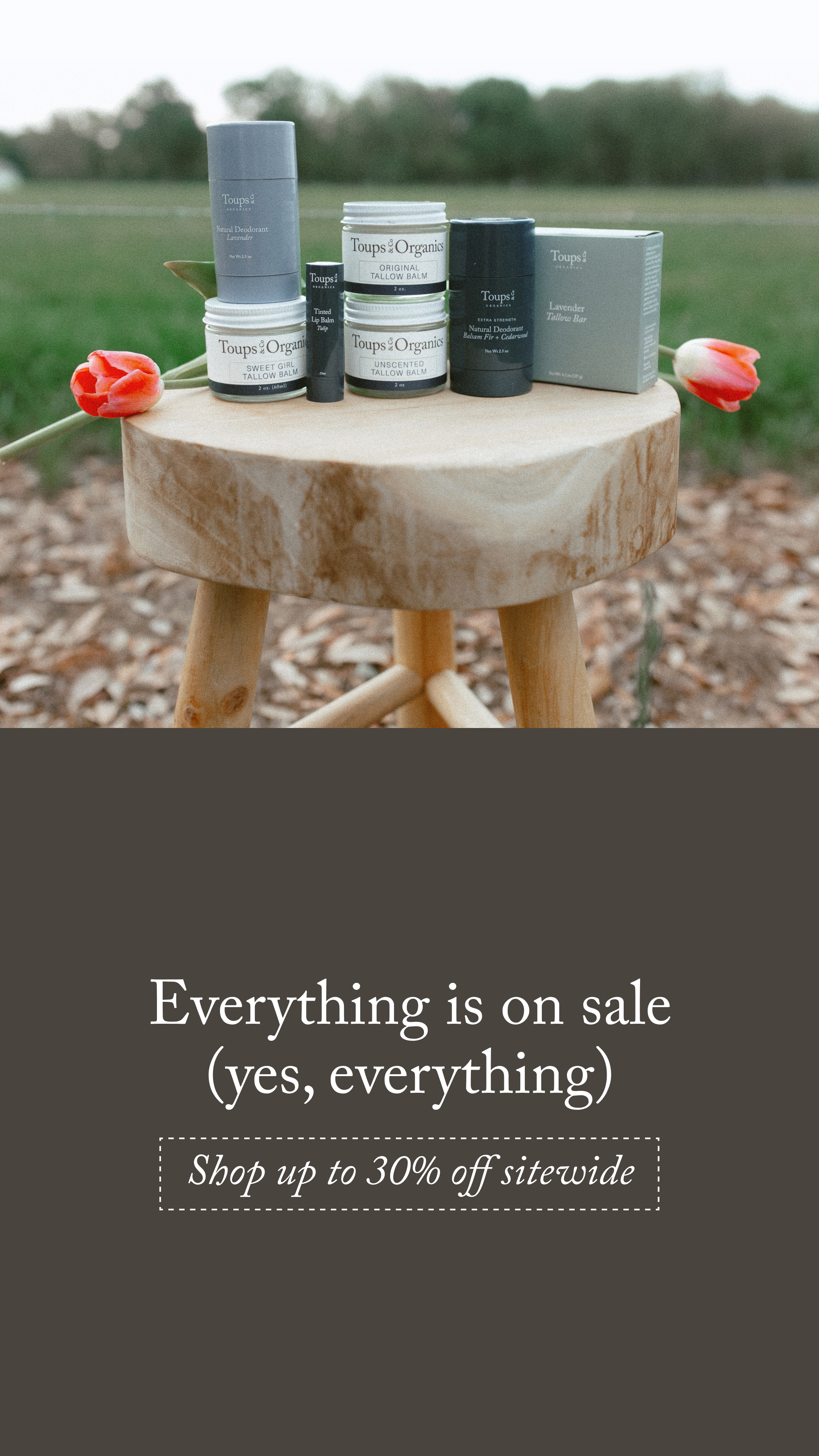 Toups and Co Organics Facebook ad