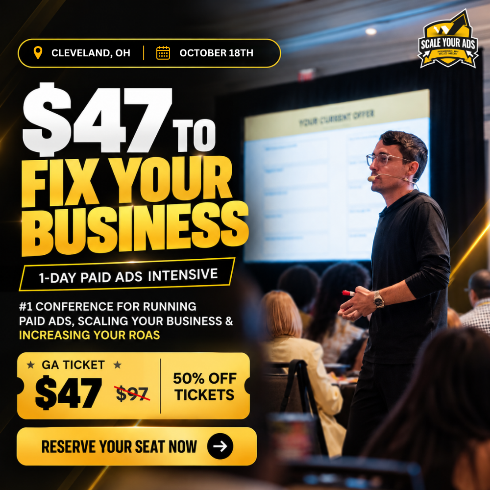 Jason Wojo Facebook ad: [ Cleveland, OH #1 Event For Scaling Your Ads ]