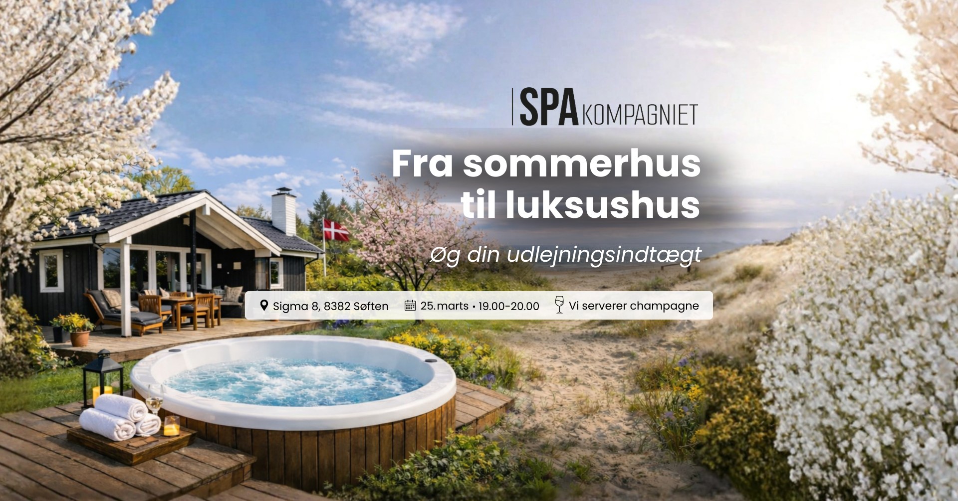 SPA Kompagniet Facebook ad: Inspirationsaften: øg din udlejningsindtægt