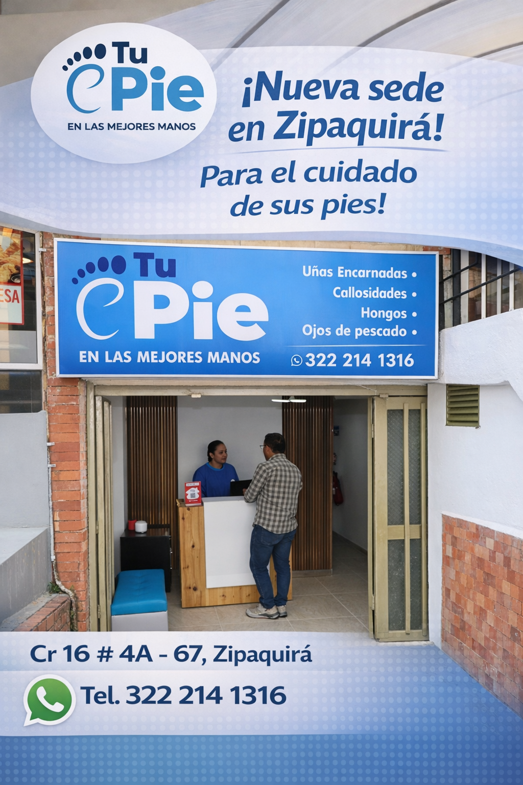 Tu Pie En Las Mejores Manos Facebook ad: Chatea con nosotros
