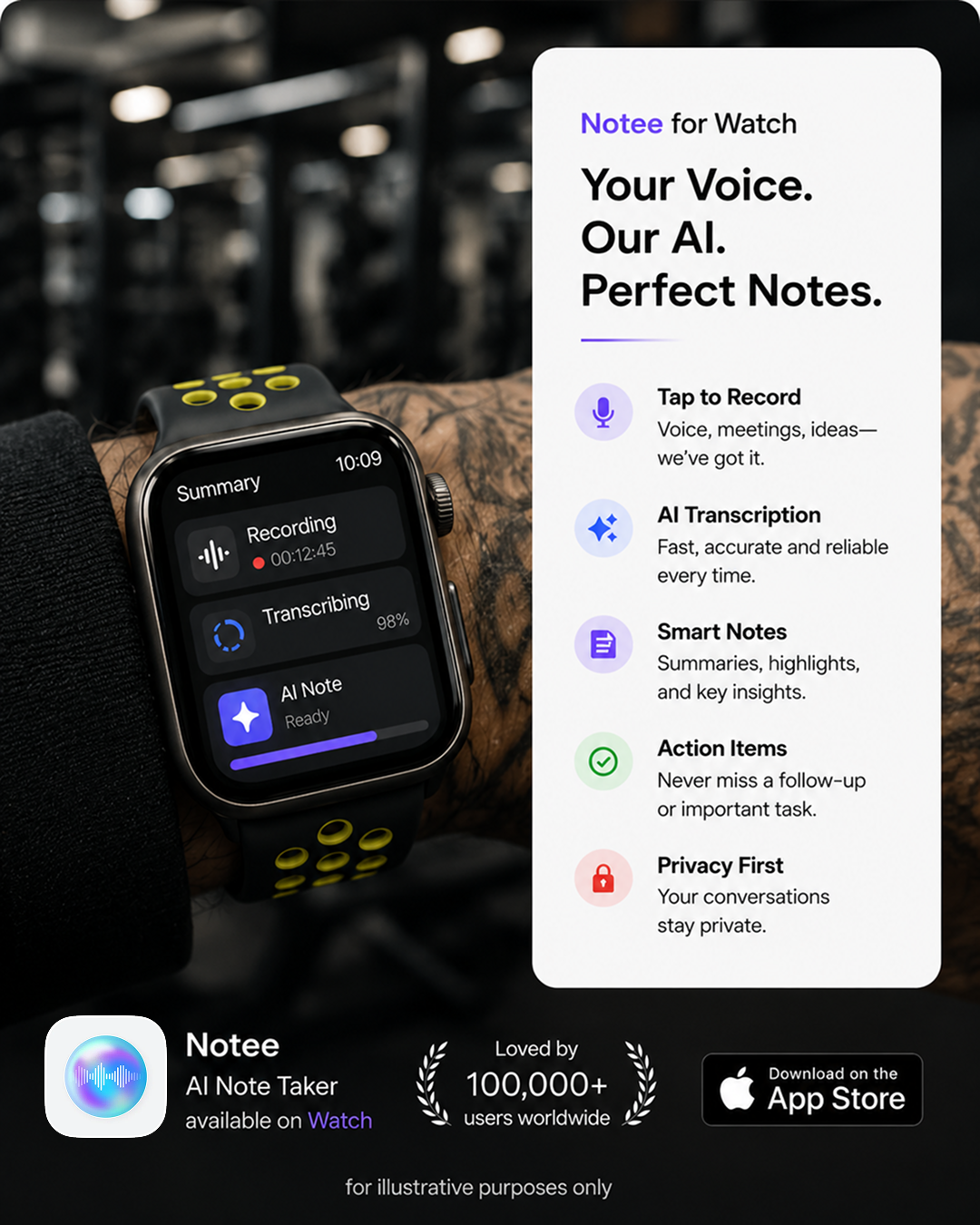 Notee: AI Note Taker Facebook ad