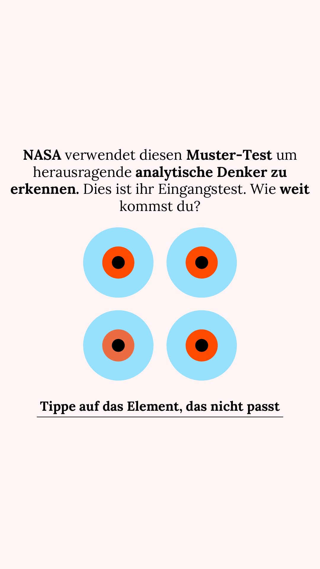 International IQ test Facebook ad