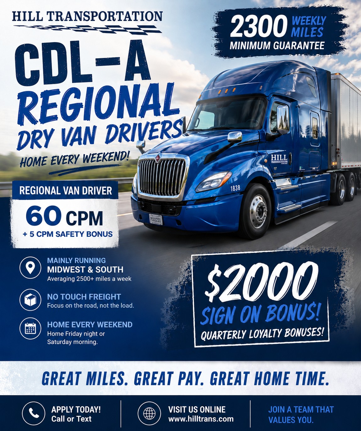 Hill Transportation Services Inc Facebook ad