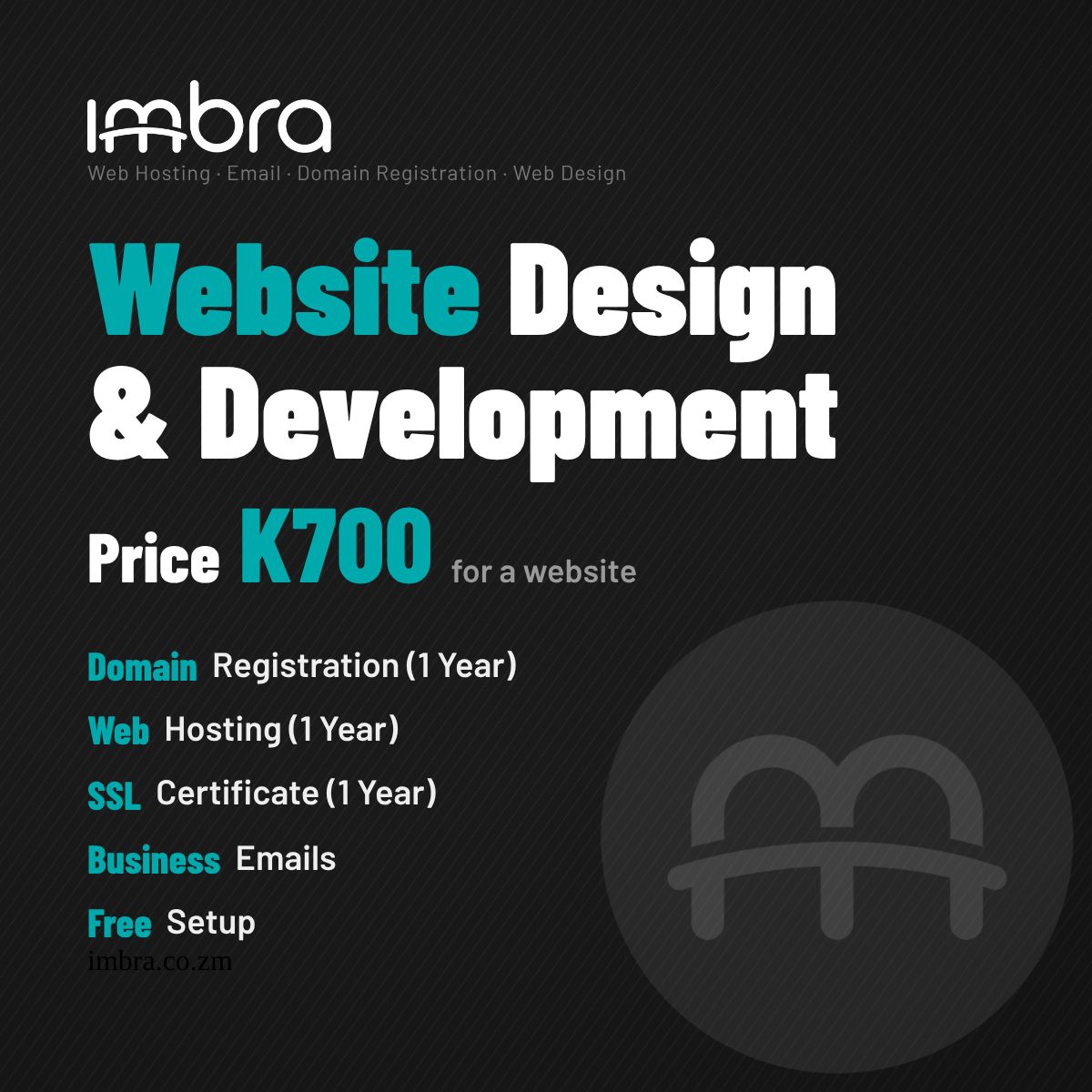 imbra-zm Facebook ad: A professionally built website shouldn't cost a fortune.
