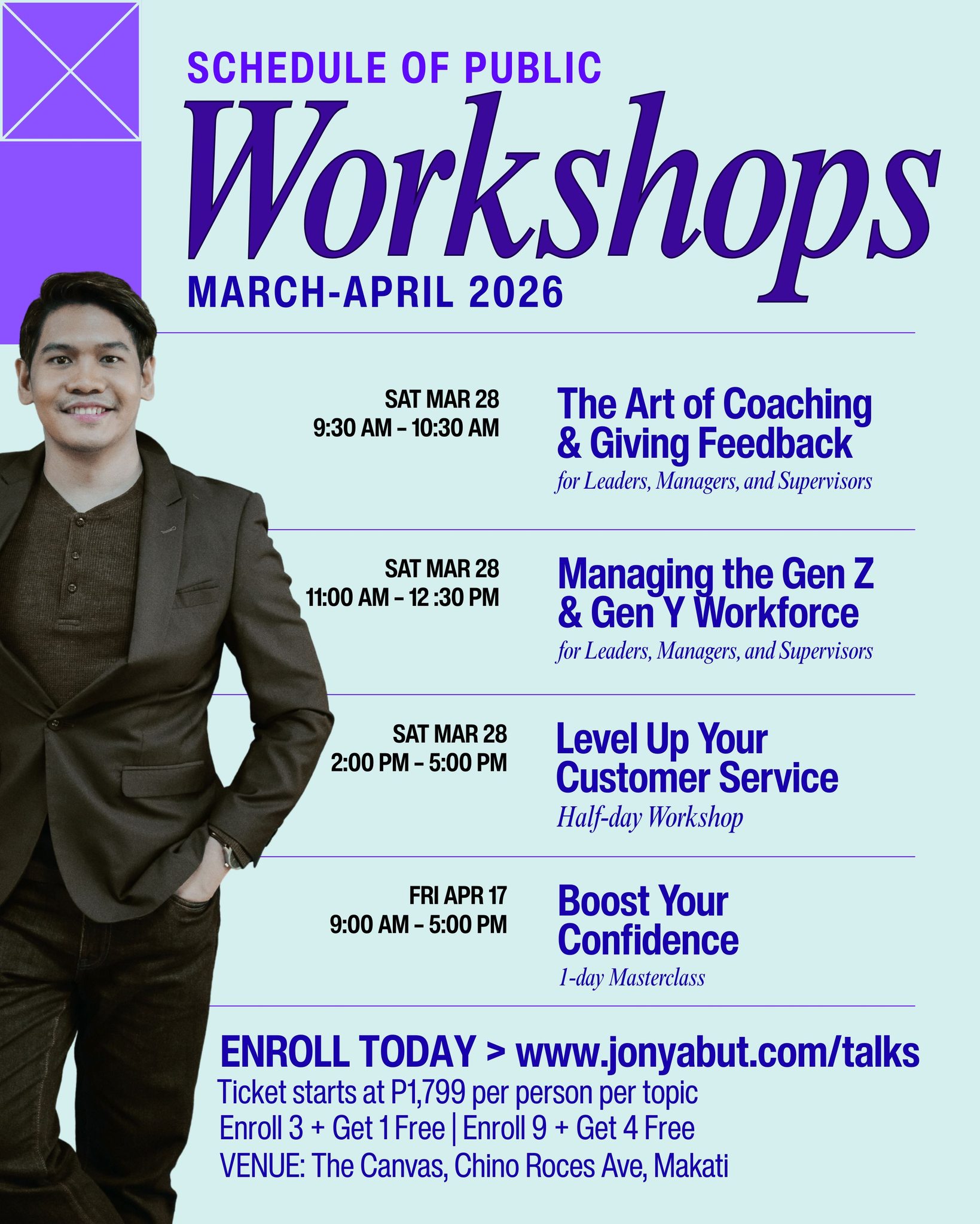 Jonathan Yabut Facebook ad: Workshops & Courses - Jonathan Yabut | The Apprentice Asia…
