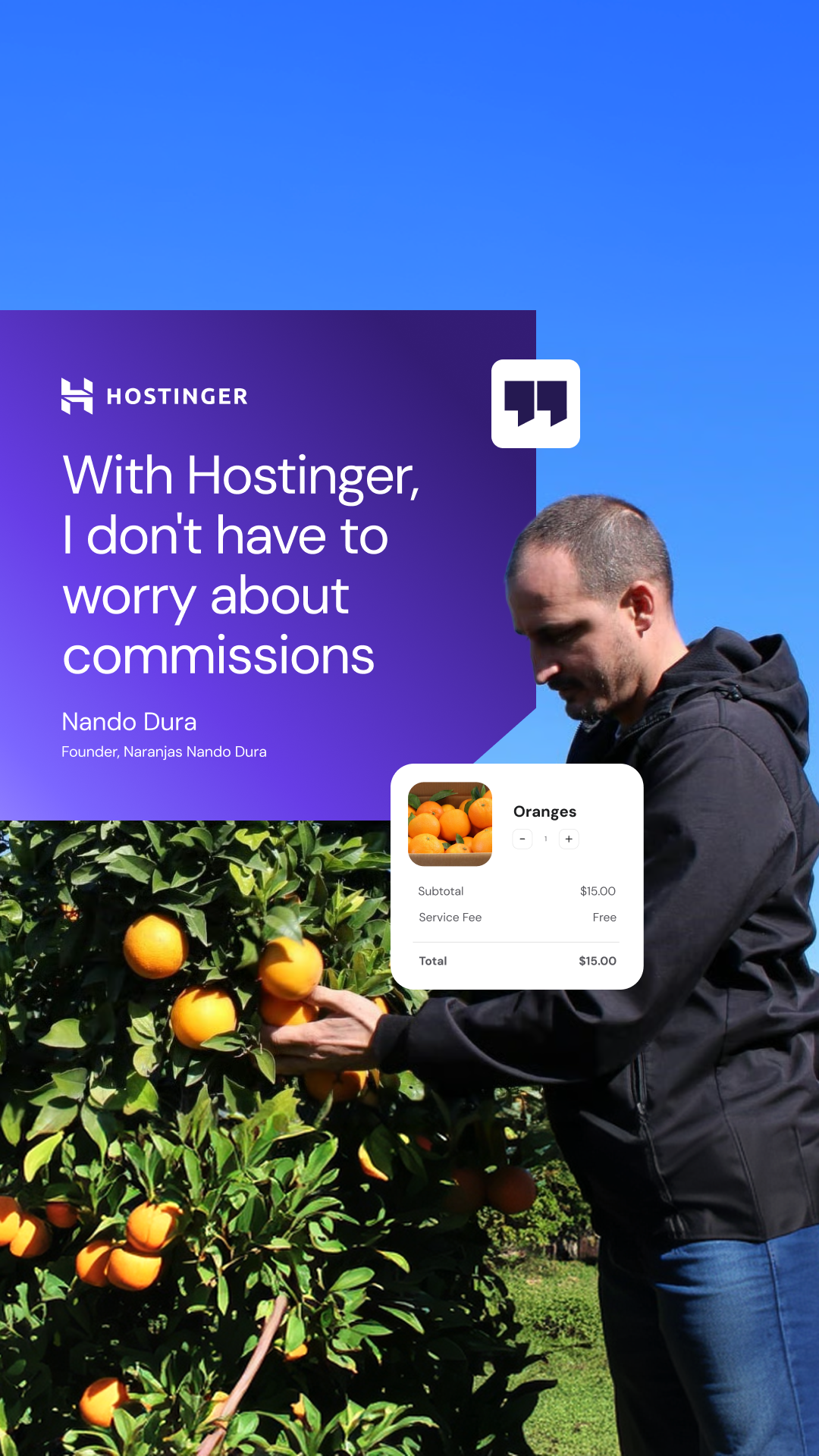 Hostinger Facebook ad: Take your idea online