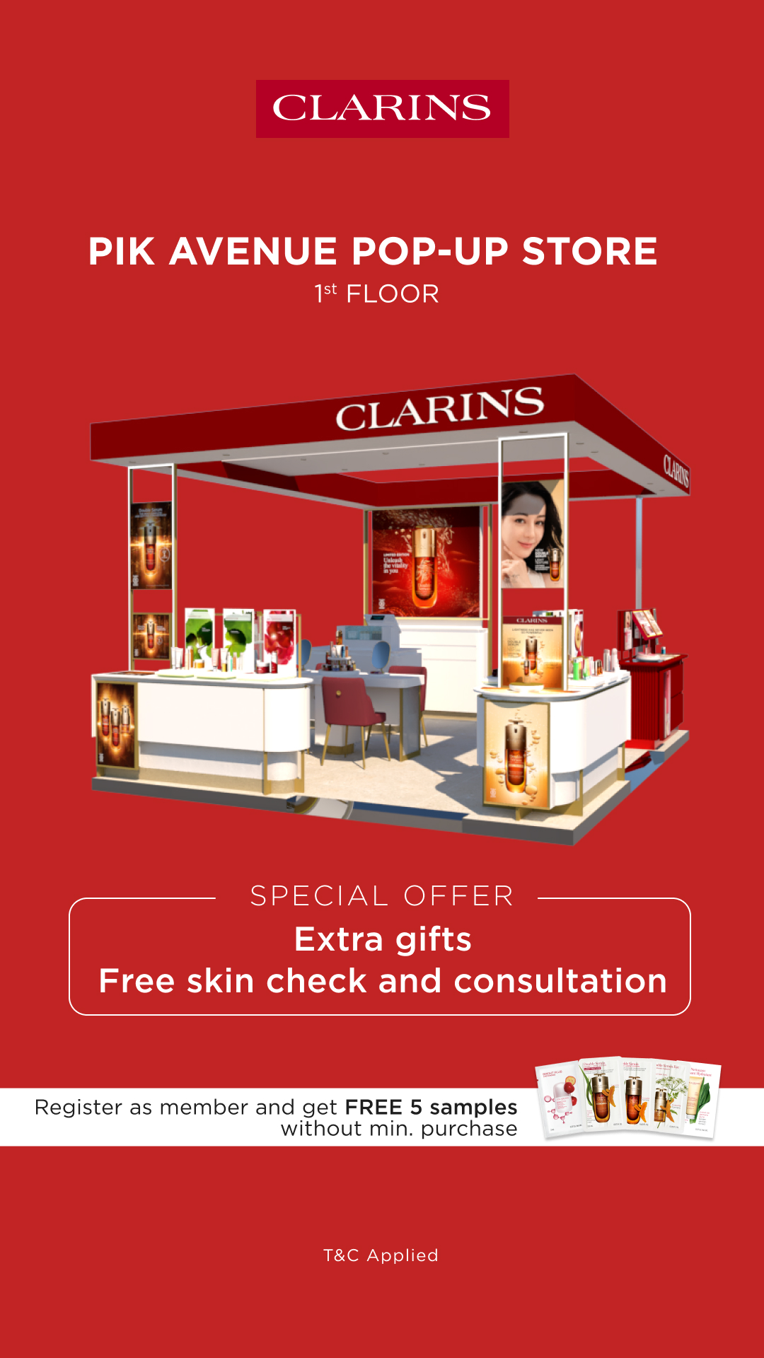 Clarins Facebook ad from Feb 3, 2026