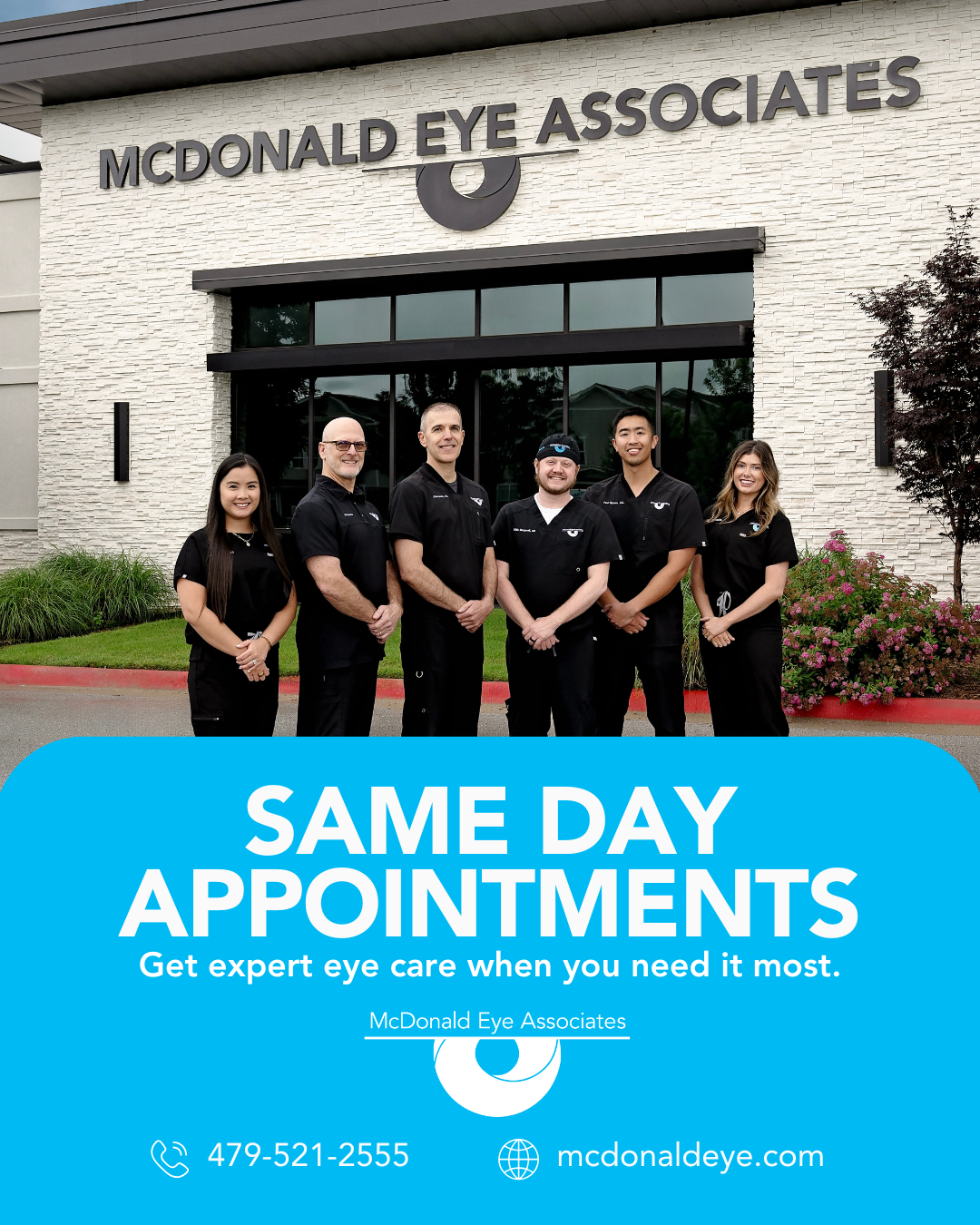McDonald Eye Associates Facebook ad from Jan 6, 2026