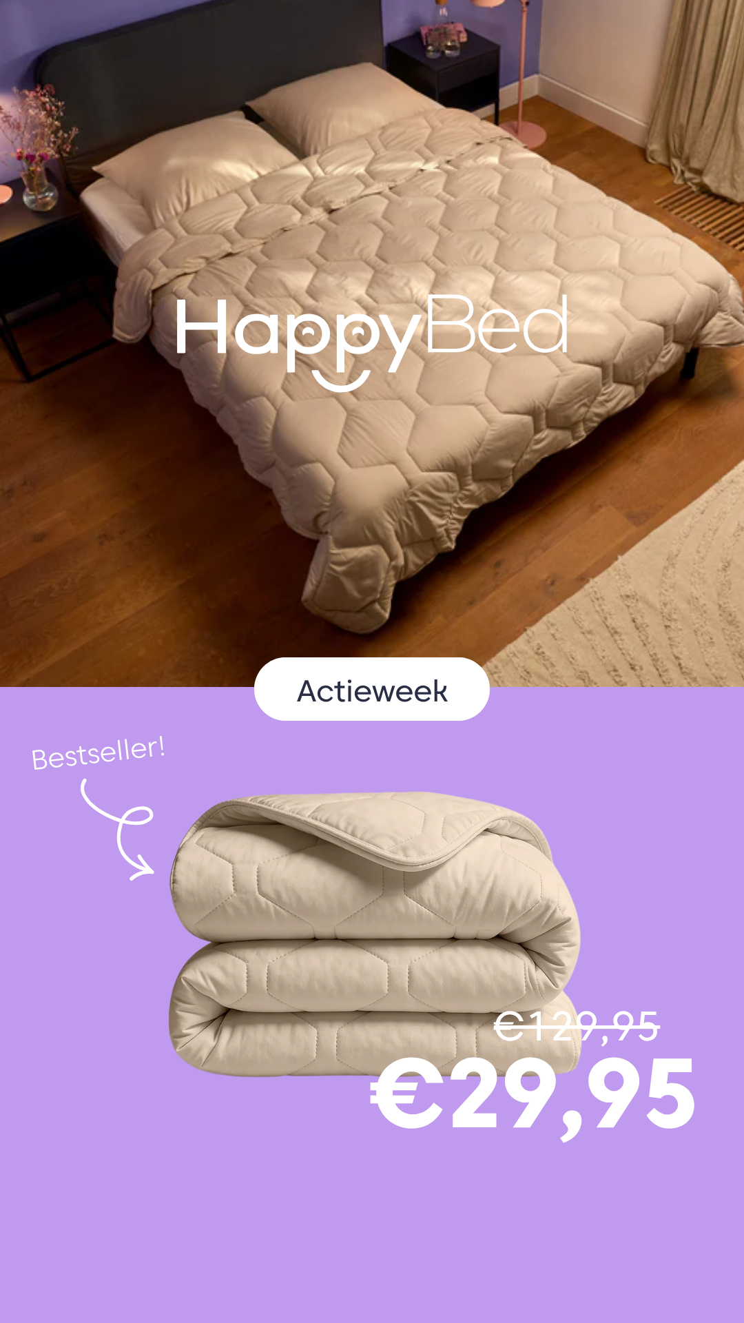 HappyBed Facebook ad