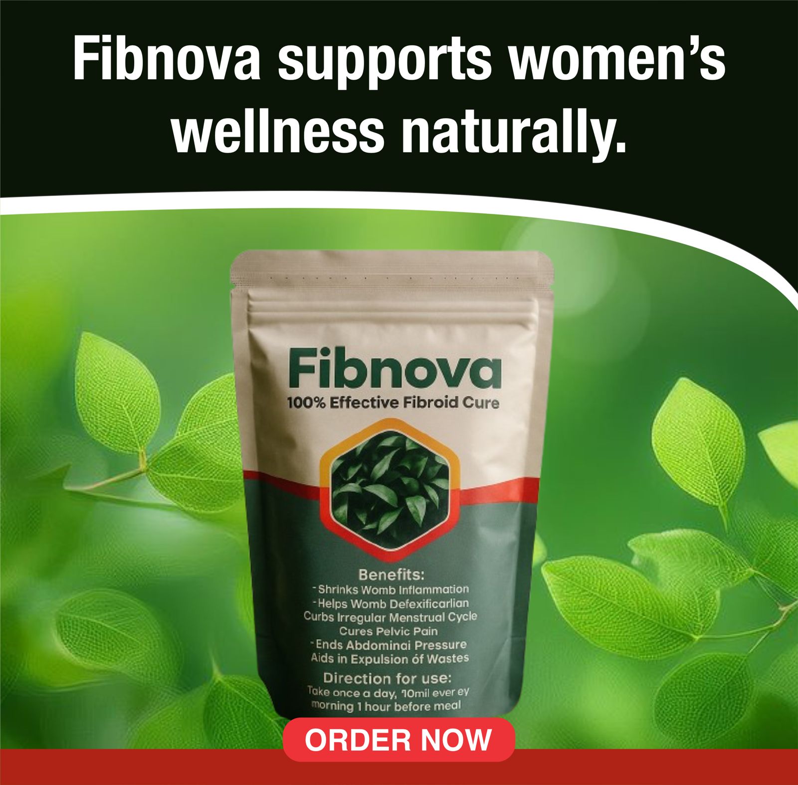 Fibroid Support Tea Facebook ad from Jun 26, 2026