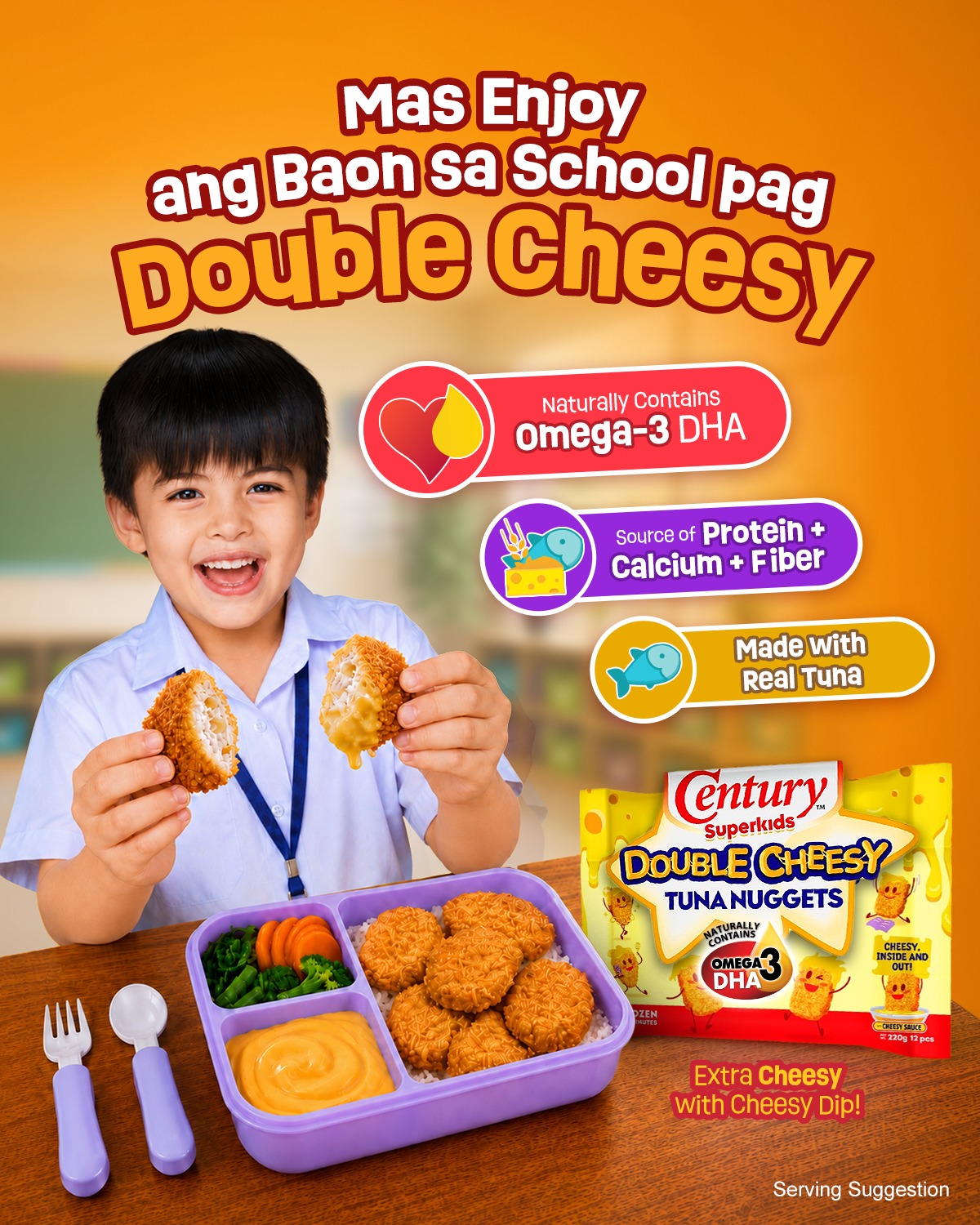 Century Tuna Superbods Facebook ad: Say hello to baon that doubles the cheesy…