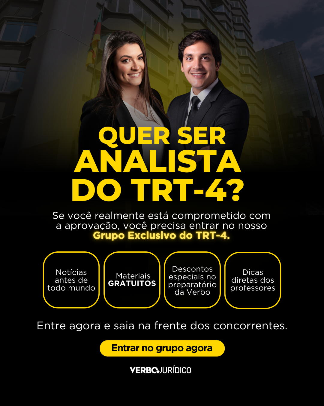 Verbo Carreiras Jurídicas Facebook ad: Entre para a Comunidade TRT-4