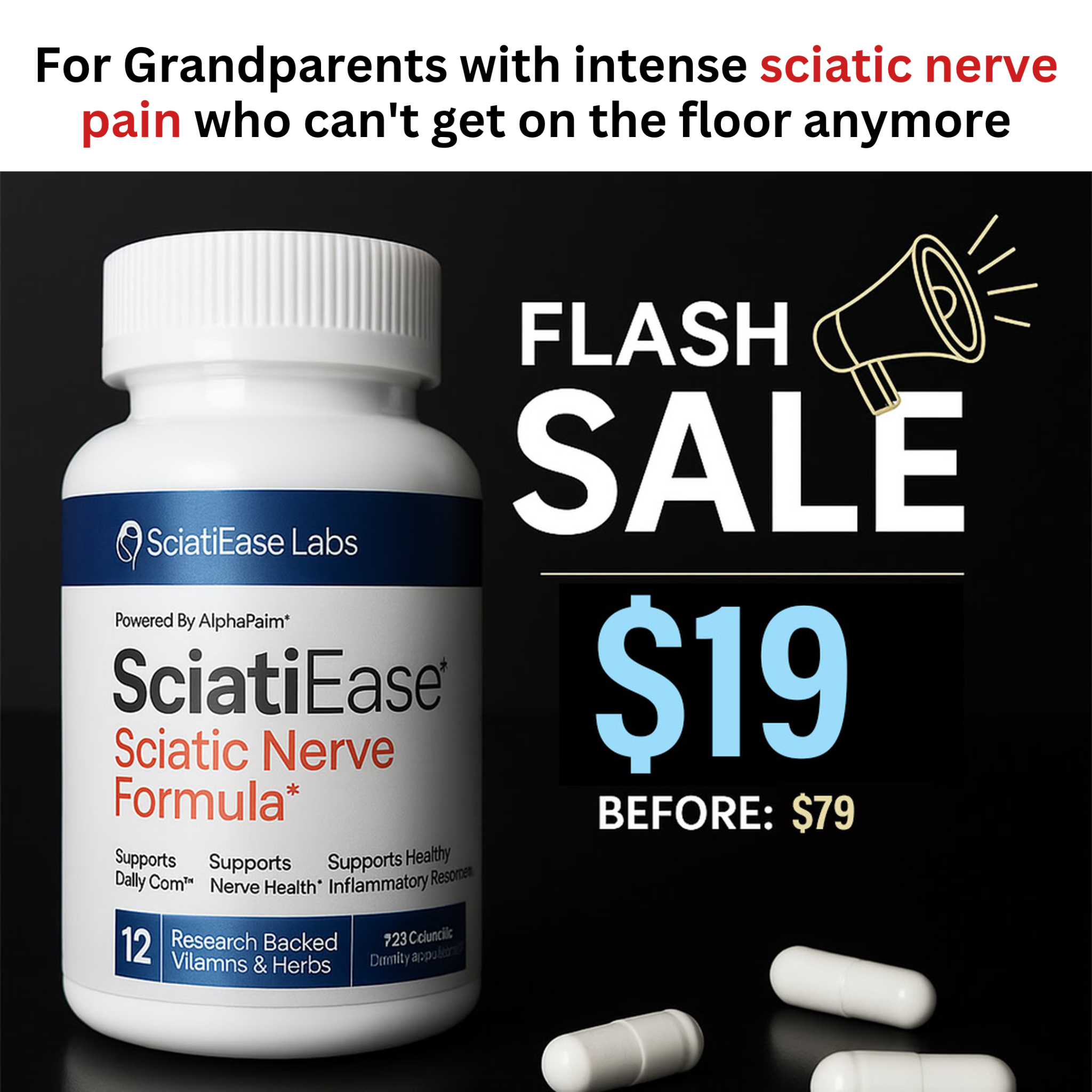 Sciatica Health Center Facebook ad: Magnesium Relief | Instant Sciatic Nerve Pain Relief