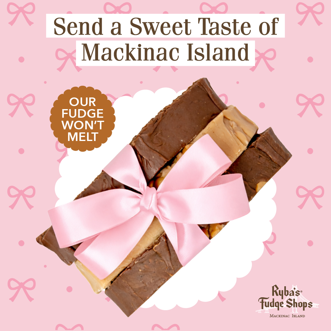 Ryba's Fudge Shops Facebook ad: Shop Mackinac Island Fudge Online