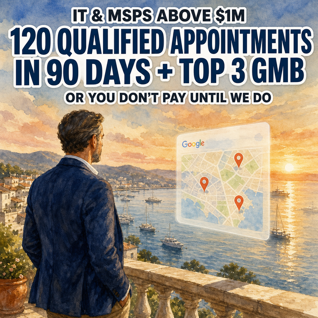 SMW Consulting Facebook ad: MSP: qualified booked appointments in 90 days