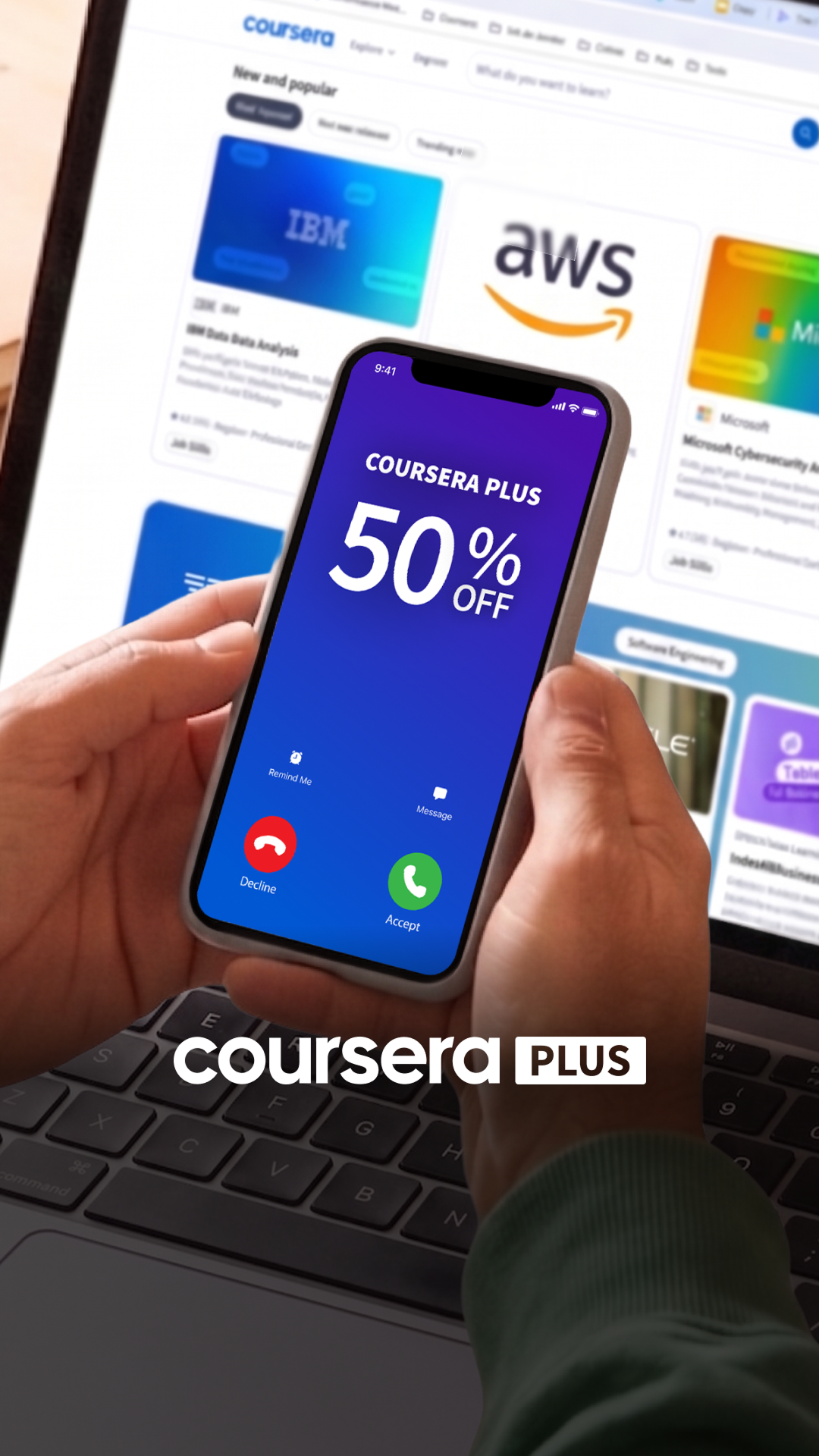 Coursera Facebook ad
