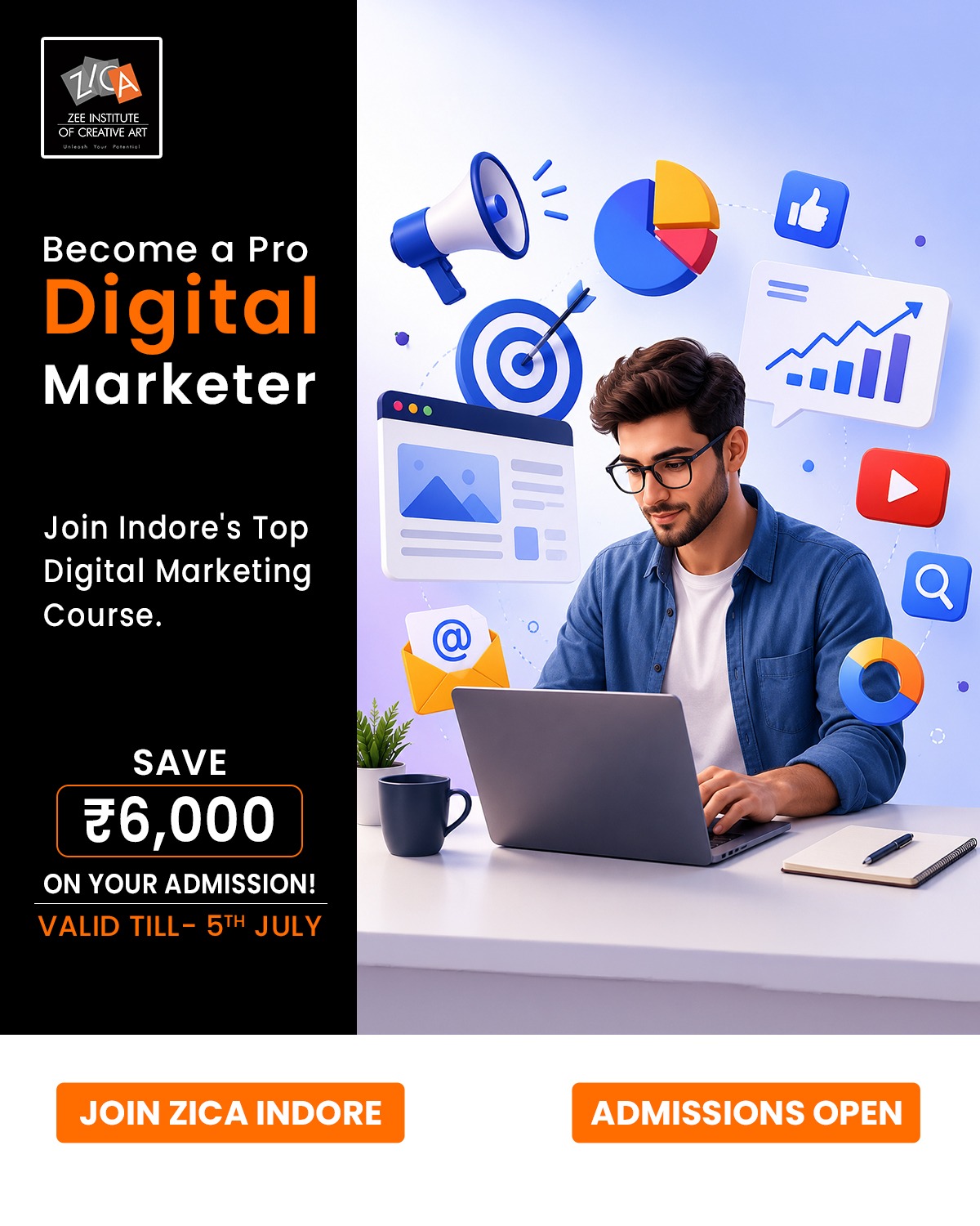 ZICA Institute, Indore Facebook ad