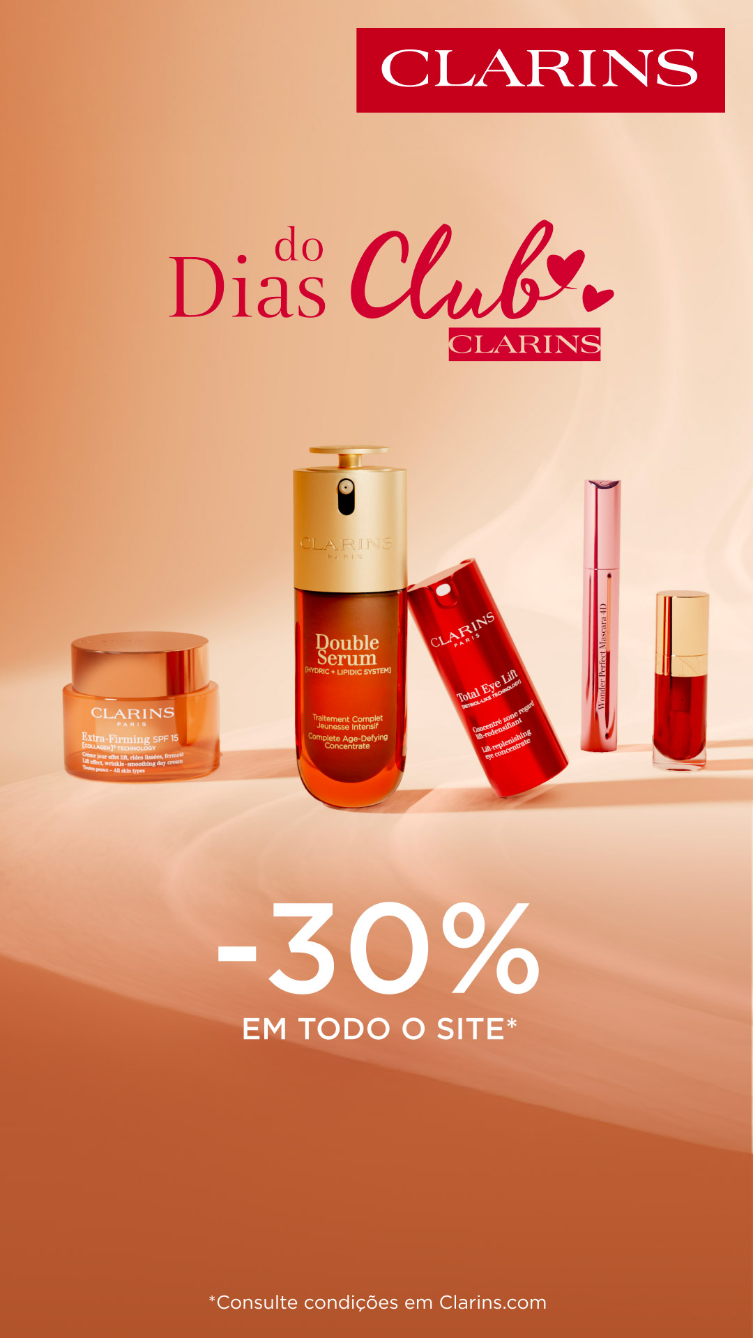 Clarins Facebook ad from Feb 19, 2026