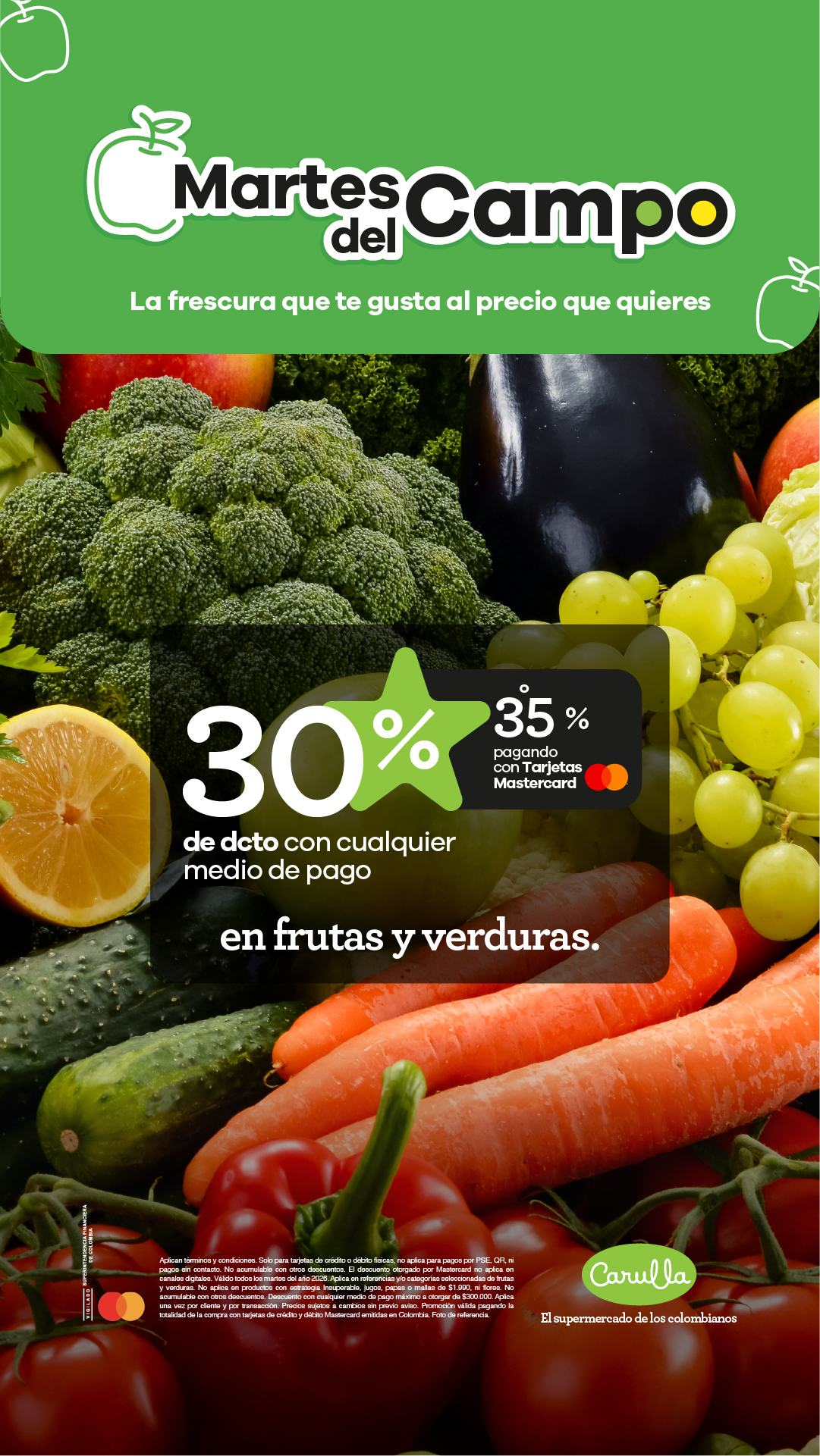 Carulla Facebook ad: Sabores de la tierra.