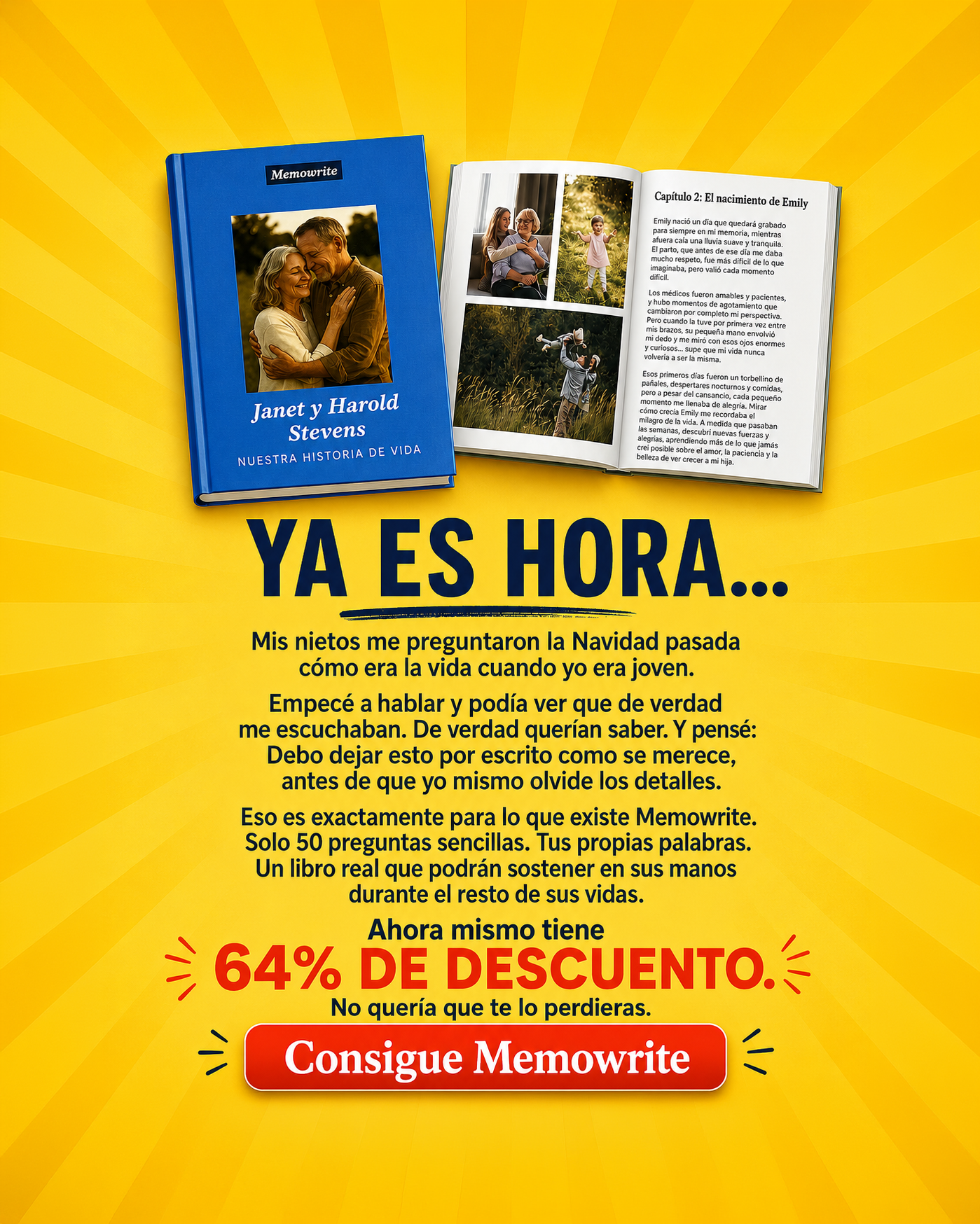 Memowrite Facebook ad