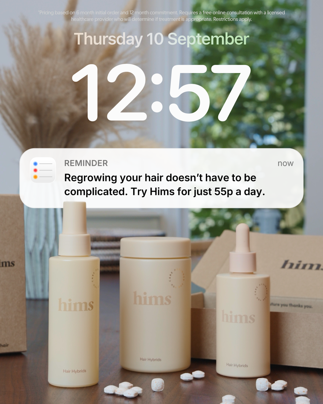 hims Facebook ad: Time to see the difference!