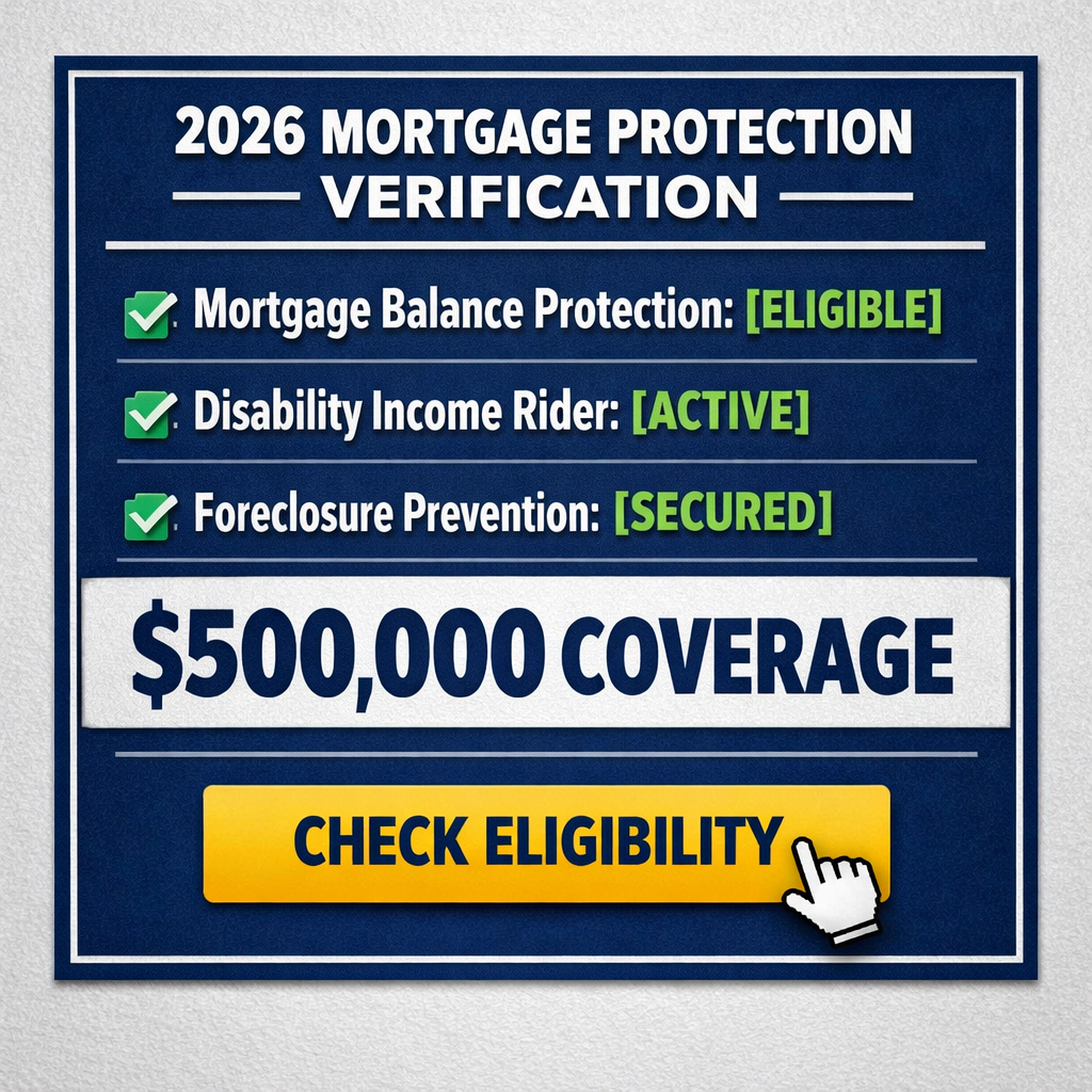 Life insurance and Retirement USA Facebook ad: Mortgage Protection w/ Living Benefits