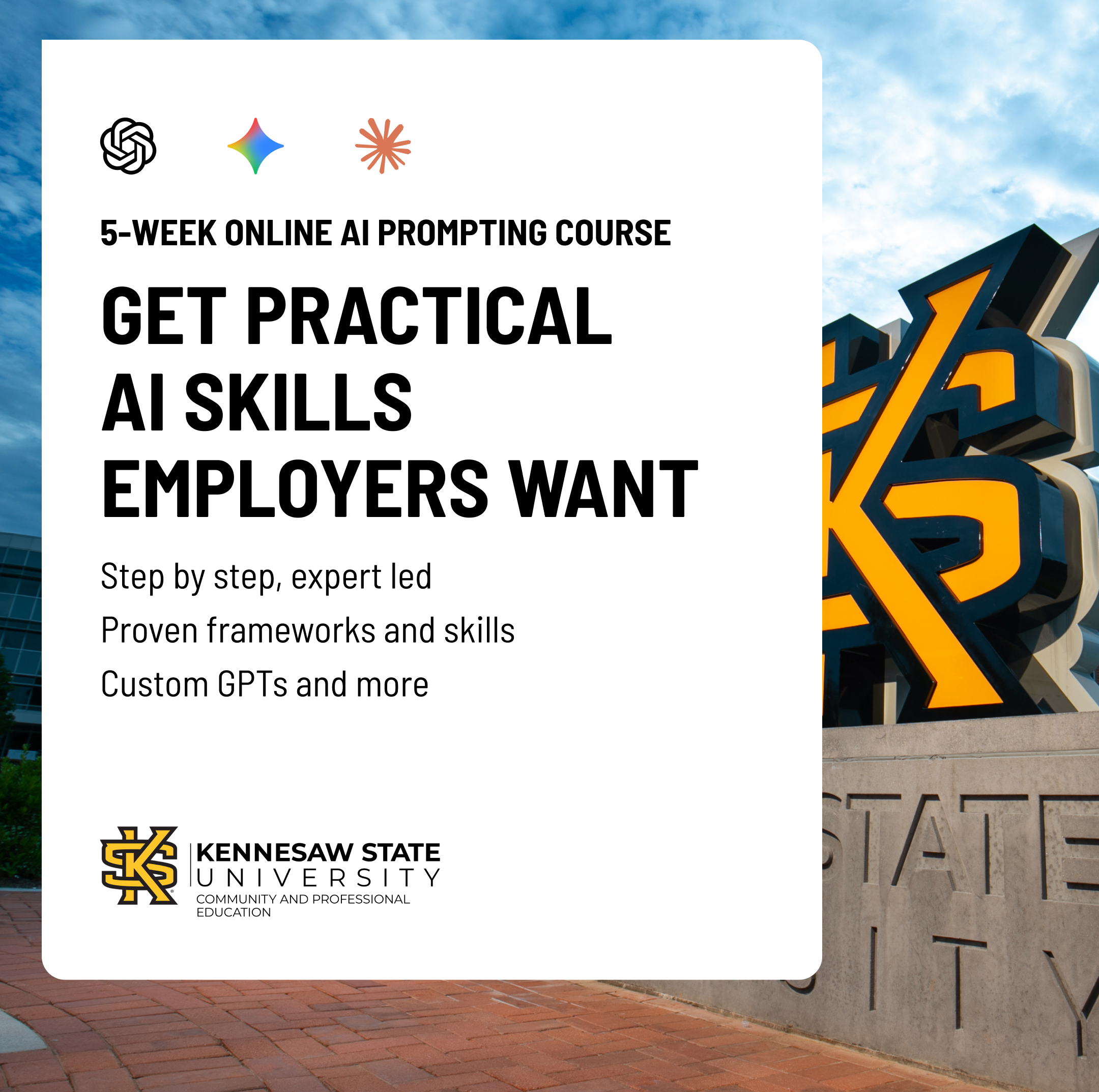 KSU Community and Professional Education Facebook ad