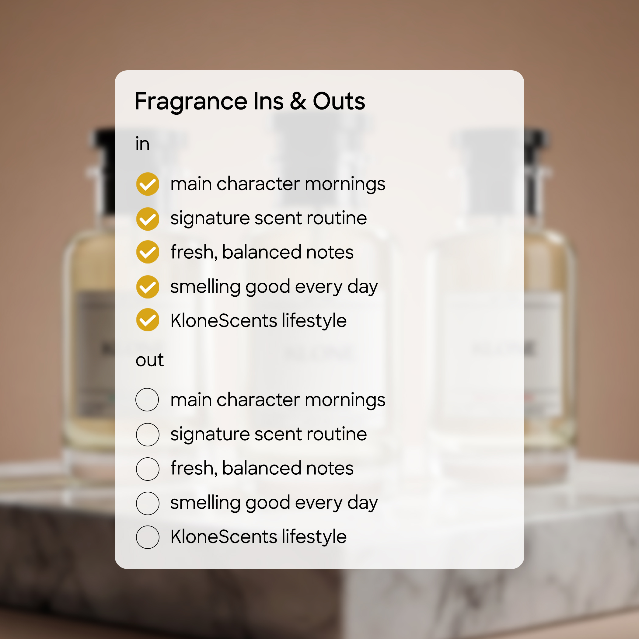 Klone Scents Facebook ad