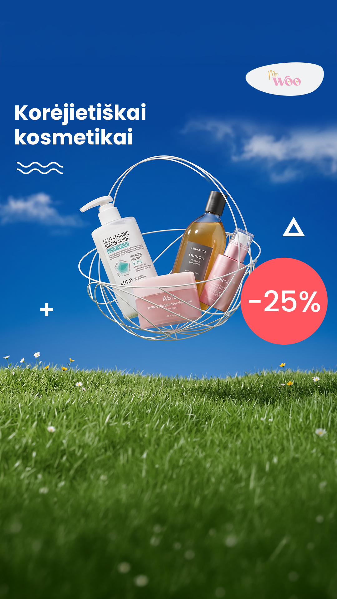 Korėjietiška kosmetika Mr. Woo Facebook ad