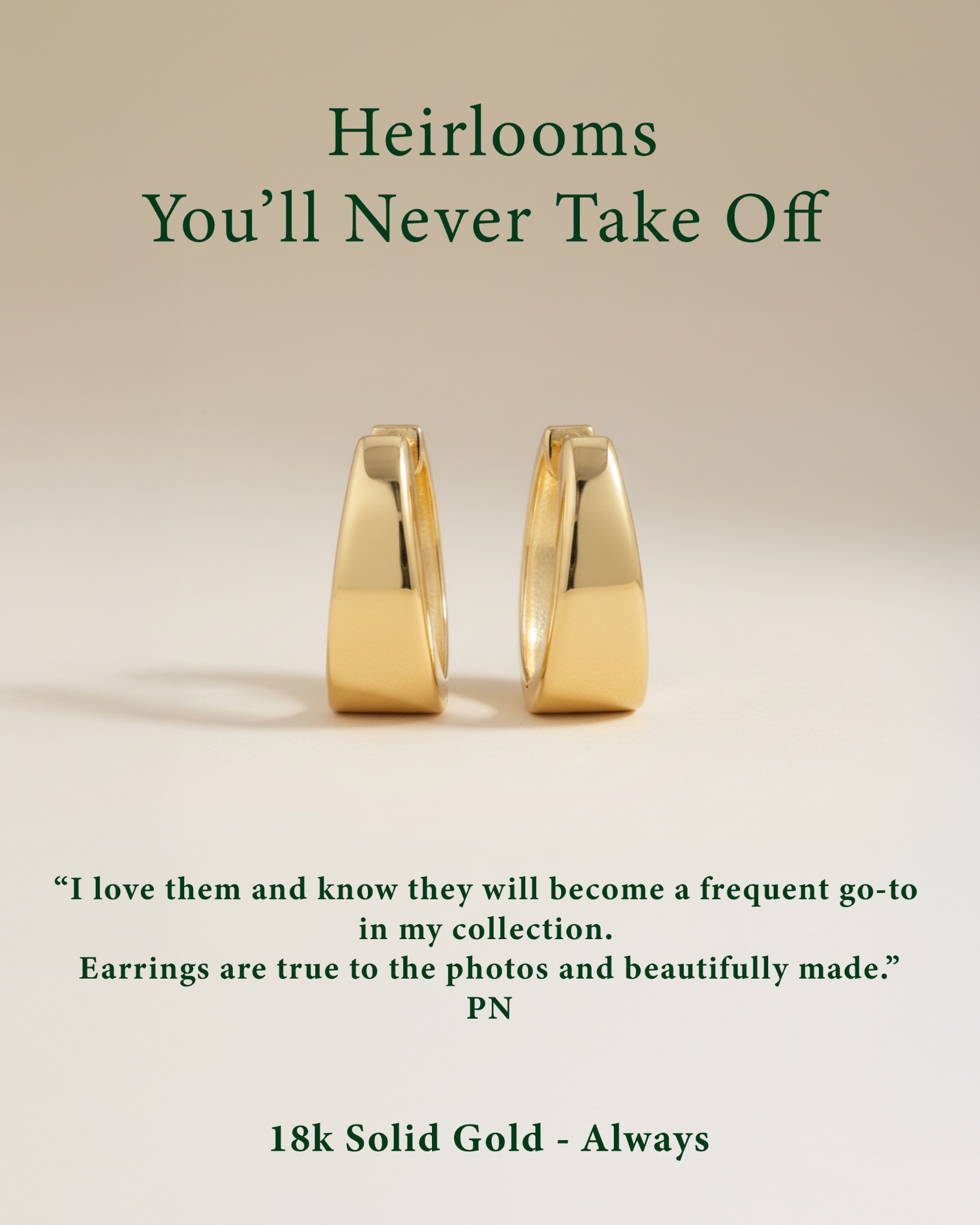 Auric Jewellery Facebook ad: Everyday Moments, Cast in 18k Solid Gold