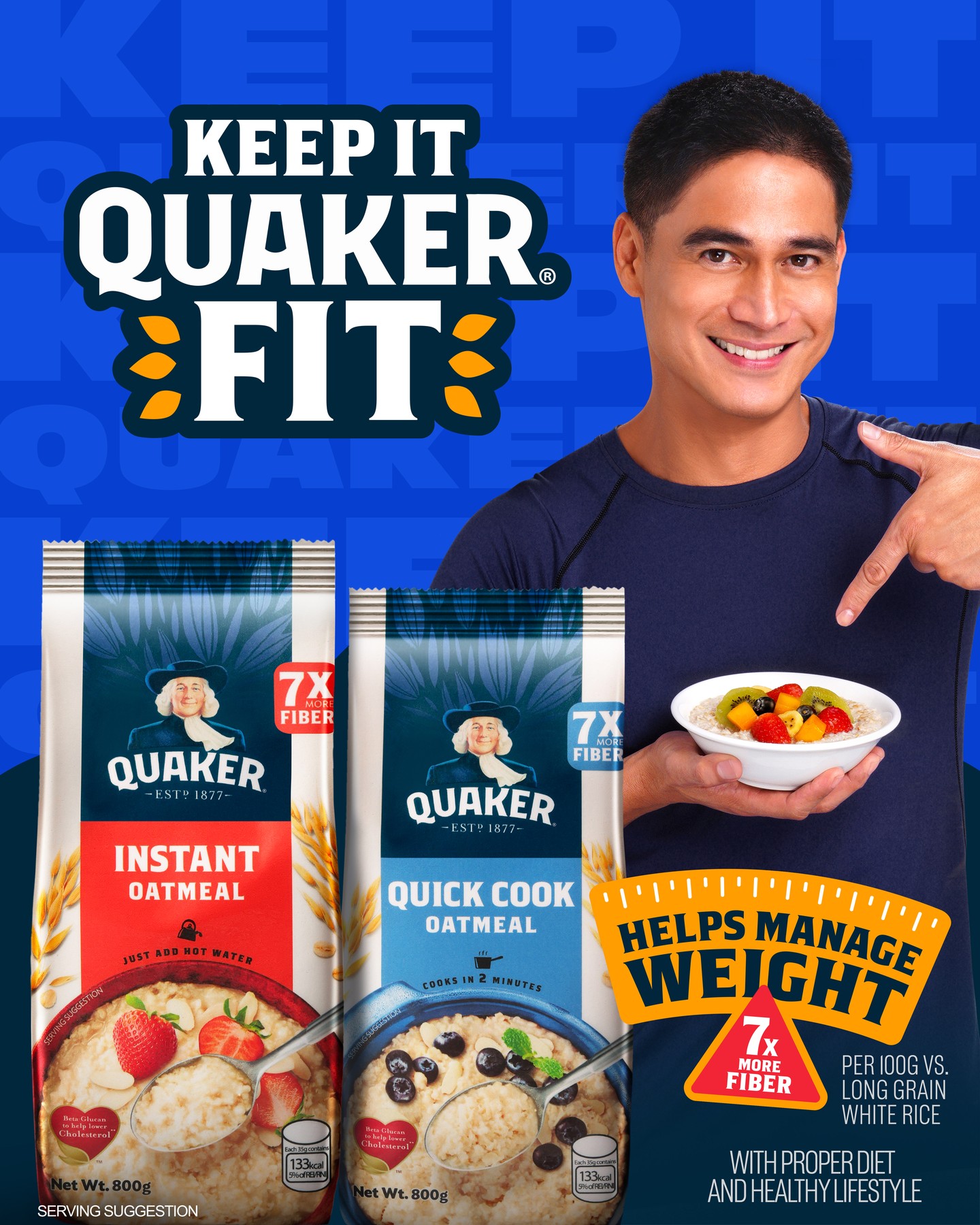 Quaker Oats Philippines Facebook ad: Quaker Instant Oatmeal 800g (Pack of 3) | Shopee Philippines