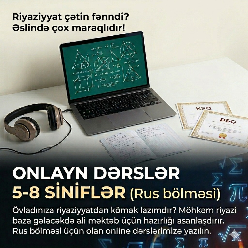 science_math_tutor_az Facebook ad: Övladınız 5-8 siniflərdə oxuyur və riyaziyyatdan məktəbdə…