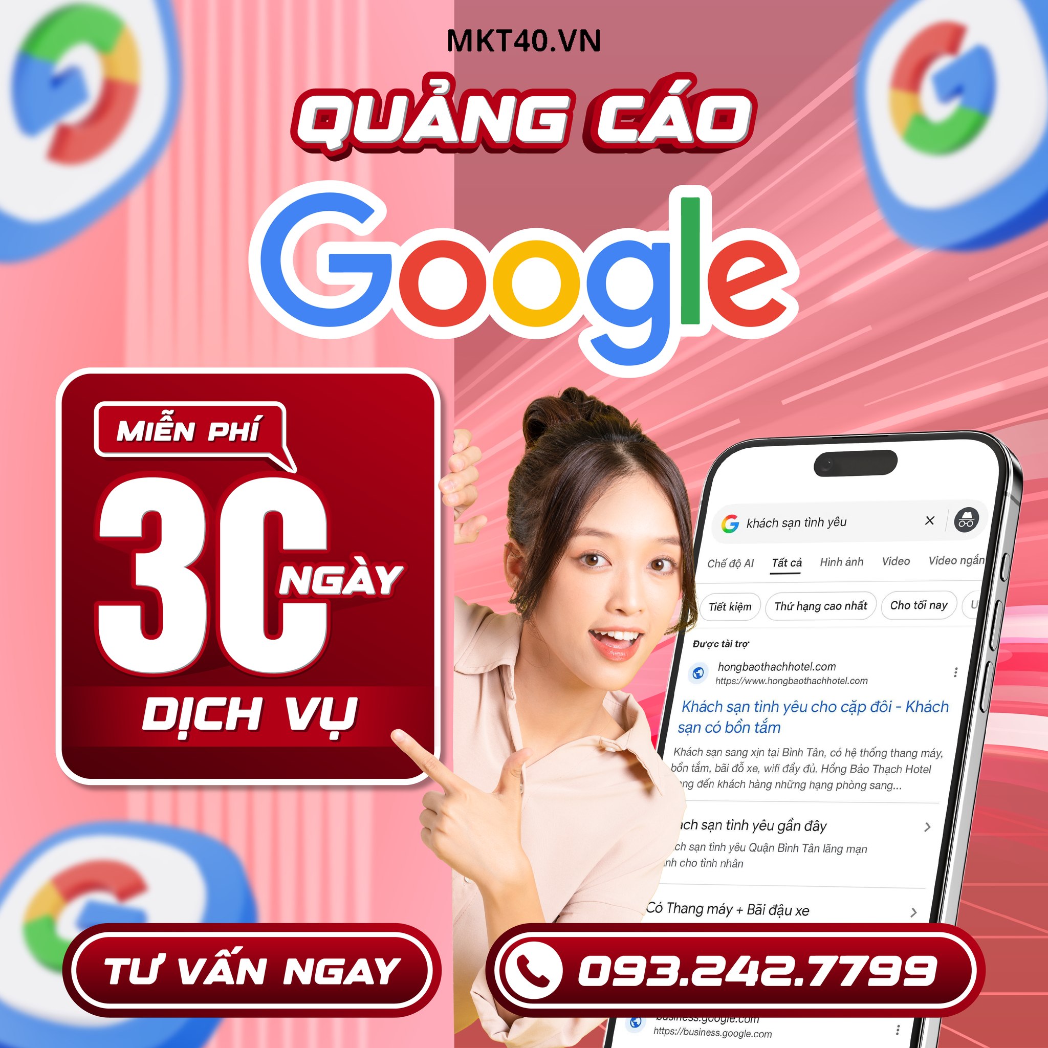 MKT40.vn - Digital Marketing Tổng Thể Facebook ad: MIỄN PHÍ QUẢNG CÁO GOOGLE 30 NGÀY