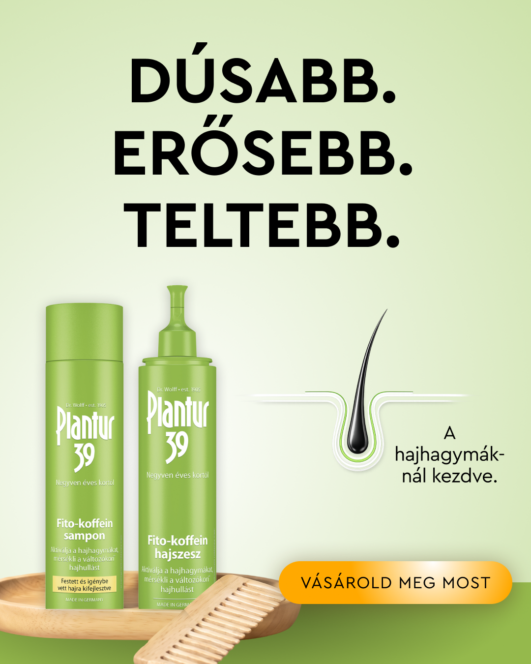 Plantur Facebook ad: A dúsabb és teltebb hajért