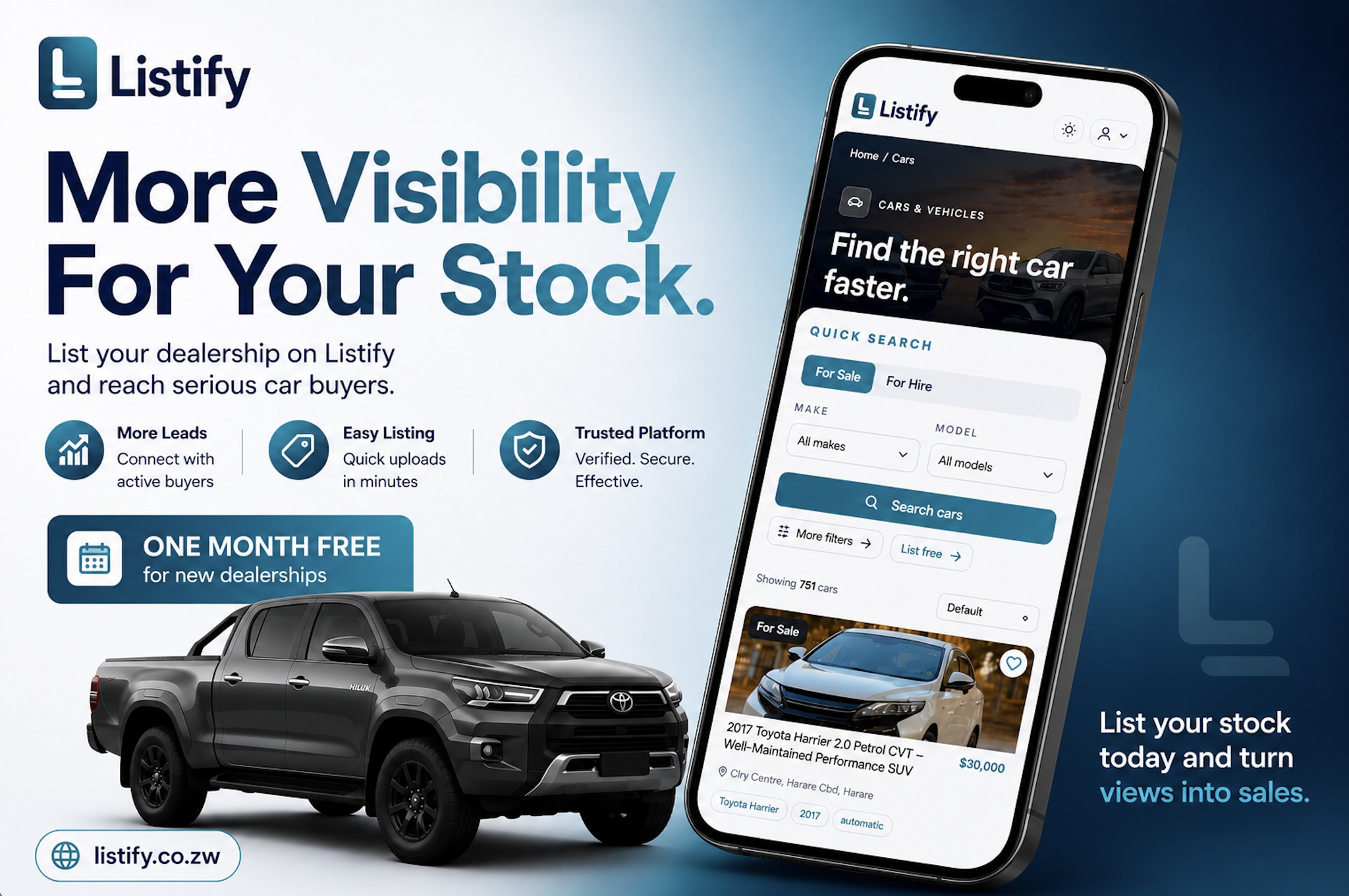 Listify Facebook ad: Listify, Cars & Property for Sale in Zimbabwe