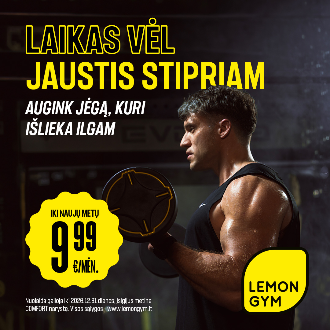 LEMON GYM LT Facebook ad: Augink jėgą kuri matosi