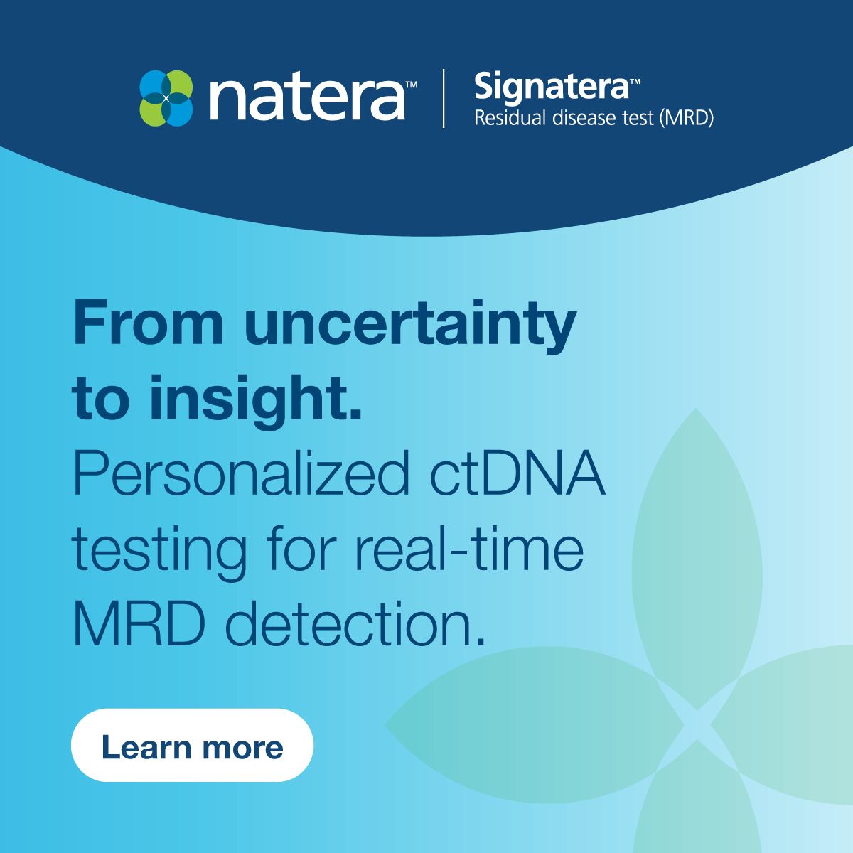 Natera Facebook ad: Pan tumor MRD solution