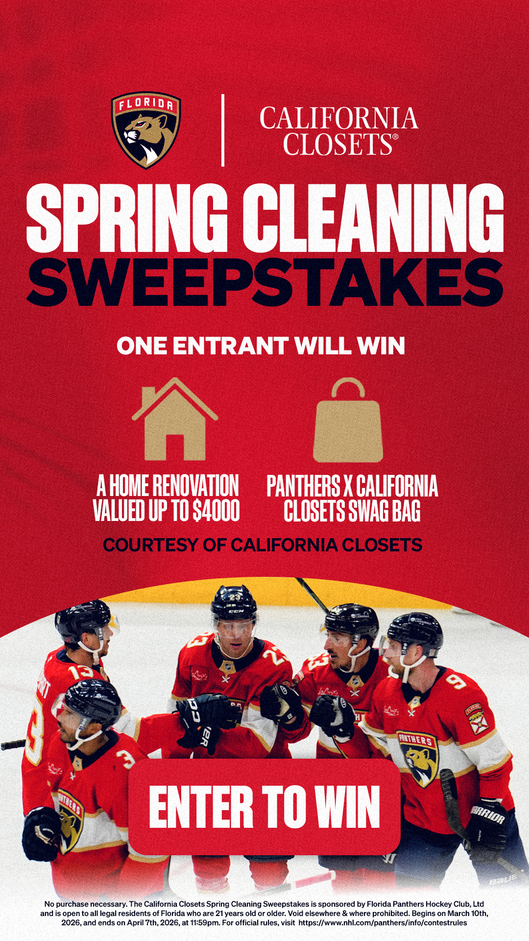 Florida Panthers Facebook ad from Mar 9, 2026