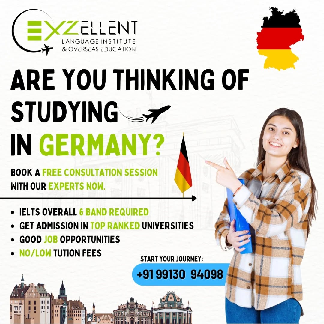 Exzellent Language Institute & Overseas Education Facebook ad: Ready to pursue your education in Germany?