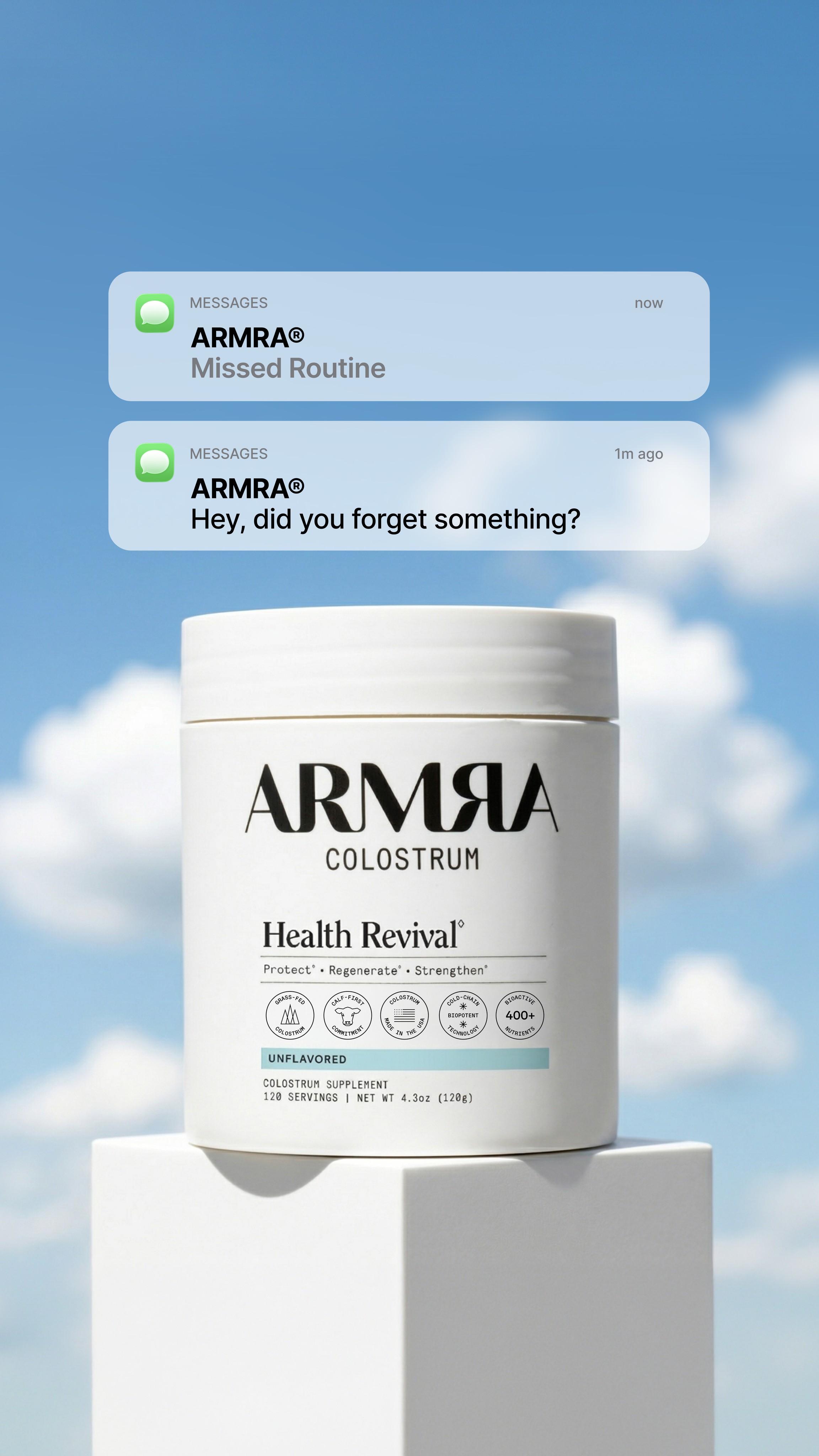 ARMRA Facebook ad
