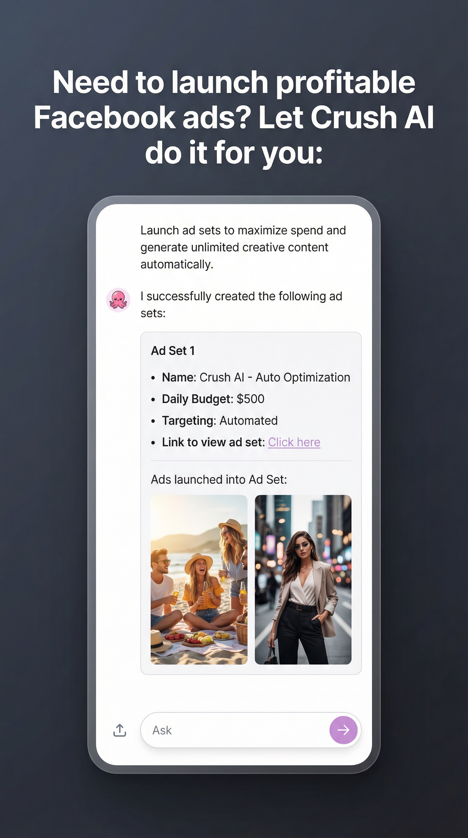 trycrush.ai Facebook ad